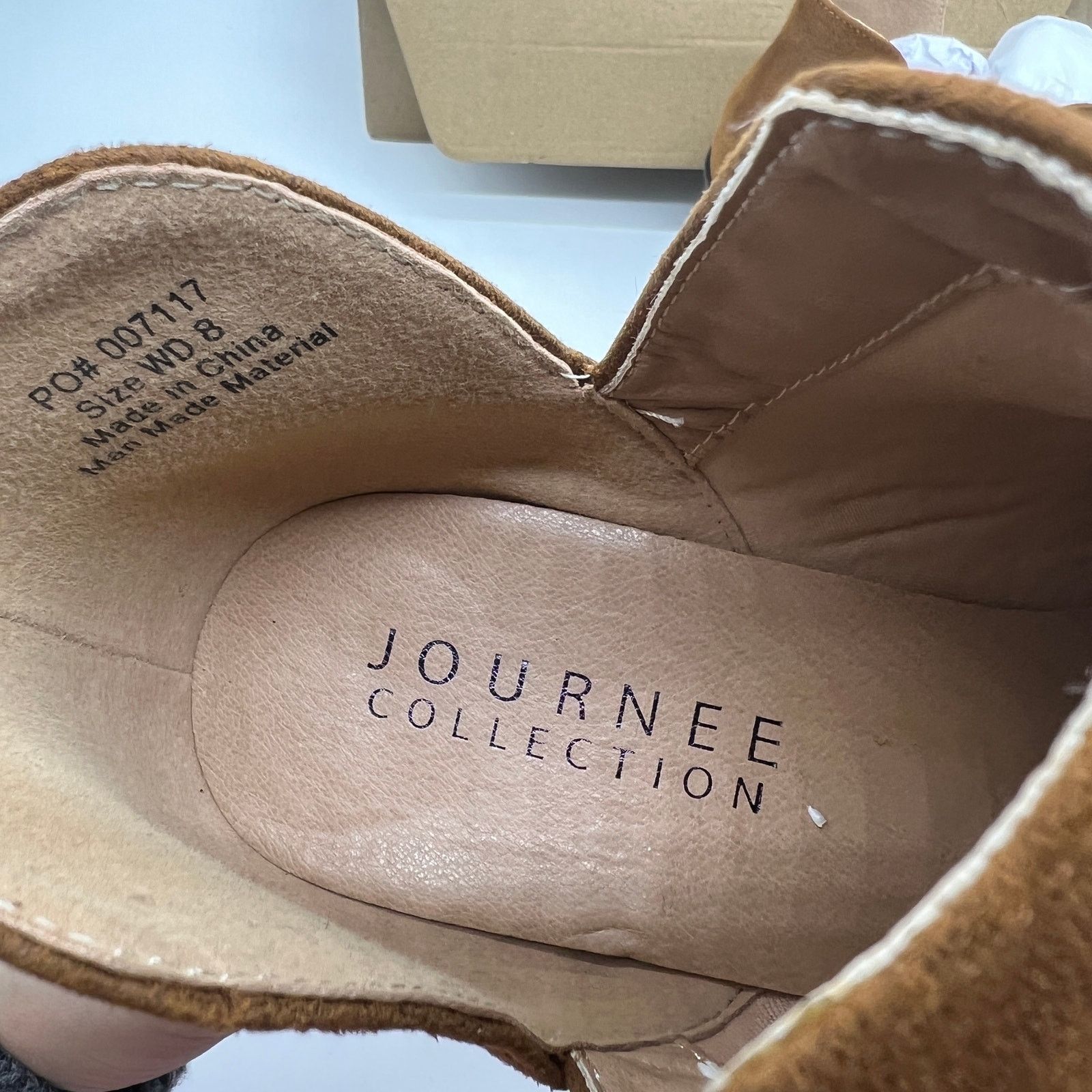 Other Journee Collection Womens Ankle Heel Booties Brown Size 8WD Size US 8 / IT 38 - 7 Thumbnail