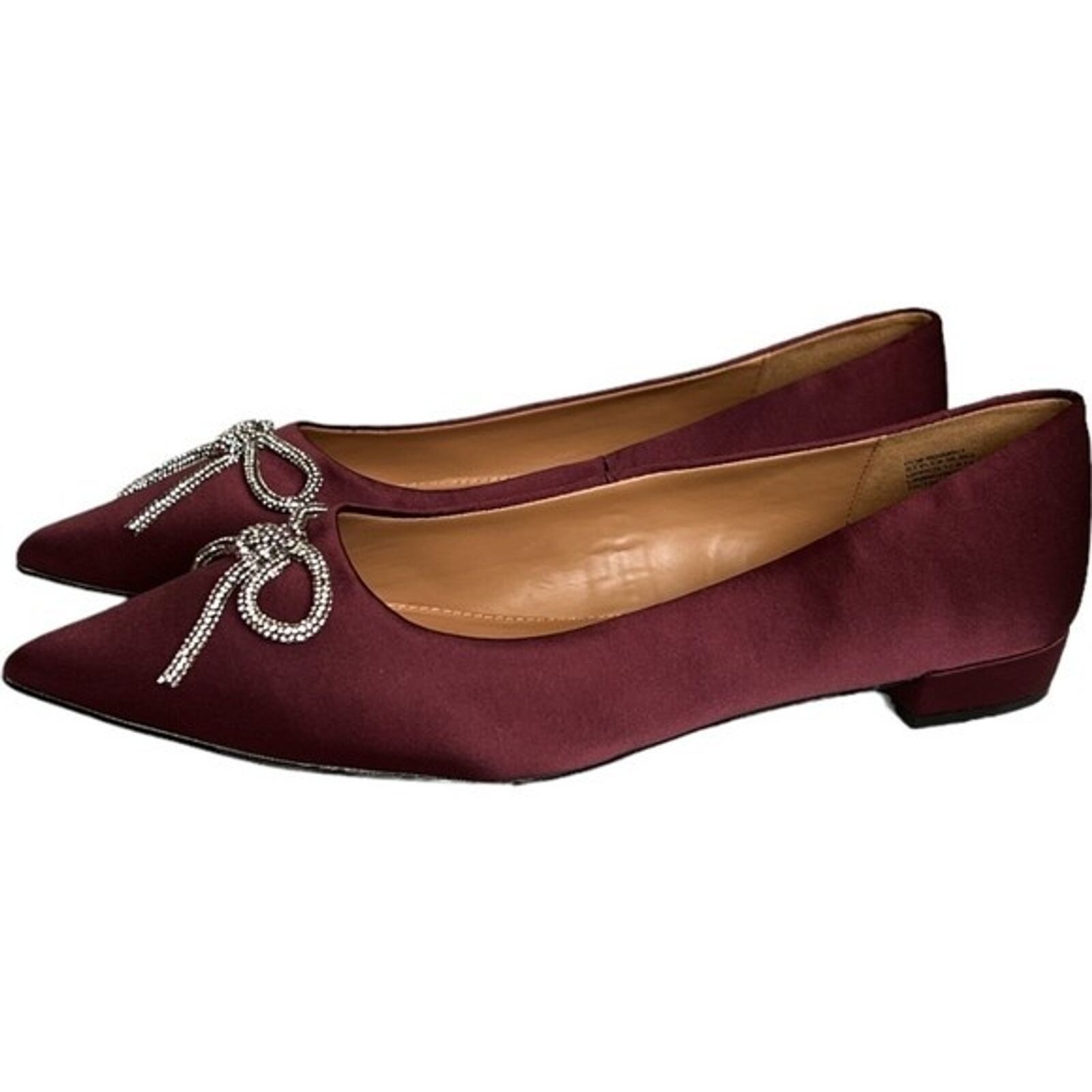 J.Crew J.CREW Warm Burgandy Pointy-toe Bow Flats w/ Box, US7 Size US 7 / IT 37 - 2 Thumbnail