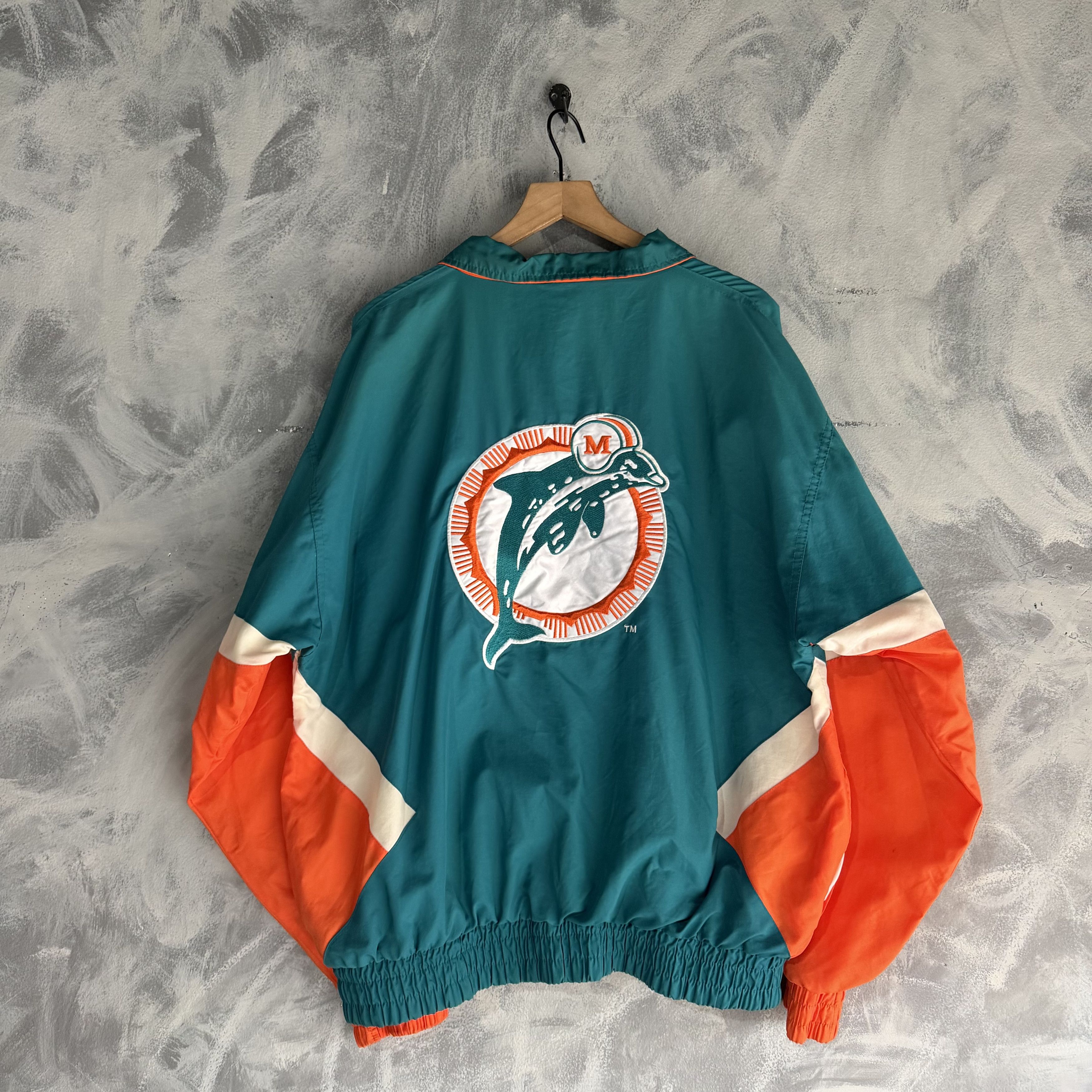 Logo 7 Vtg Miami Dolphins Windbreaker Jacket Logo 7 Mens Large Size US L / EU 52-54 / 3 - 1 Thumbnail
