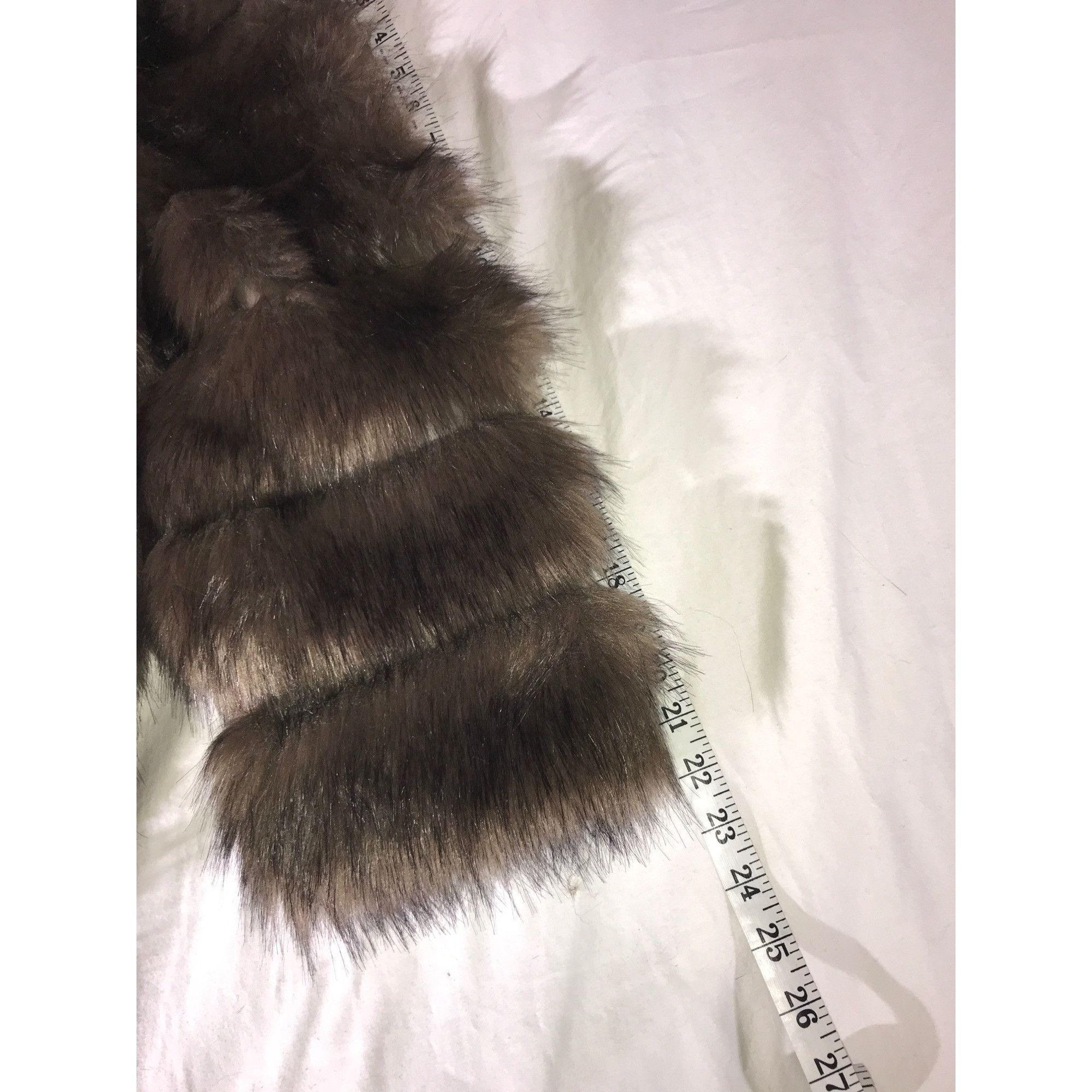 Vintage La Fiorentina Women's Luxurious Brown Faux Fur Winter Jacket Size L / US 10 / IT 46 - 9 Thumbnail