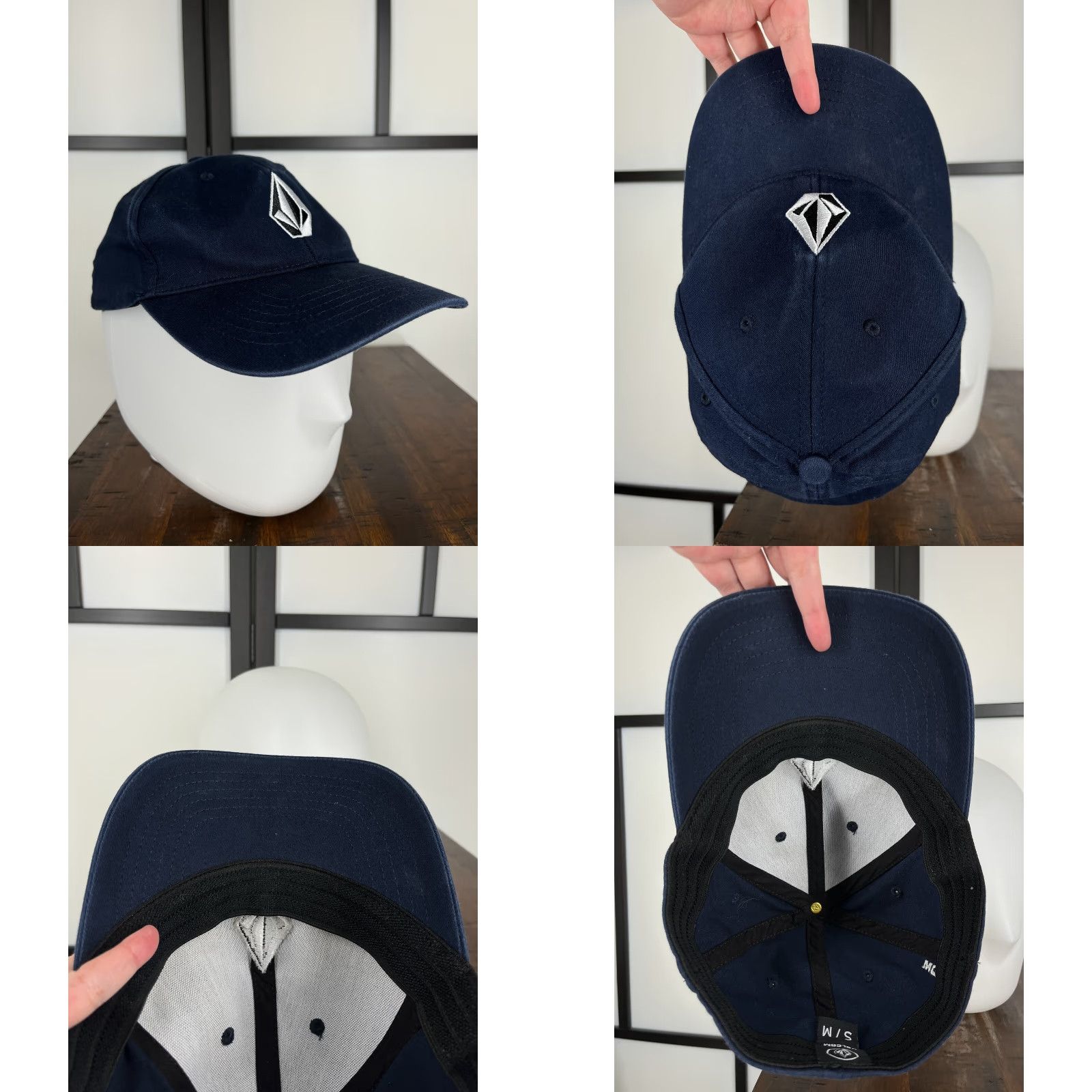 Volcom Volcom Hat Cap Fitted Adult Medium Blue Embroidered Logo Beach Skate Size ONE SIZE - 8 Thumbnail