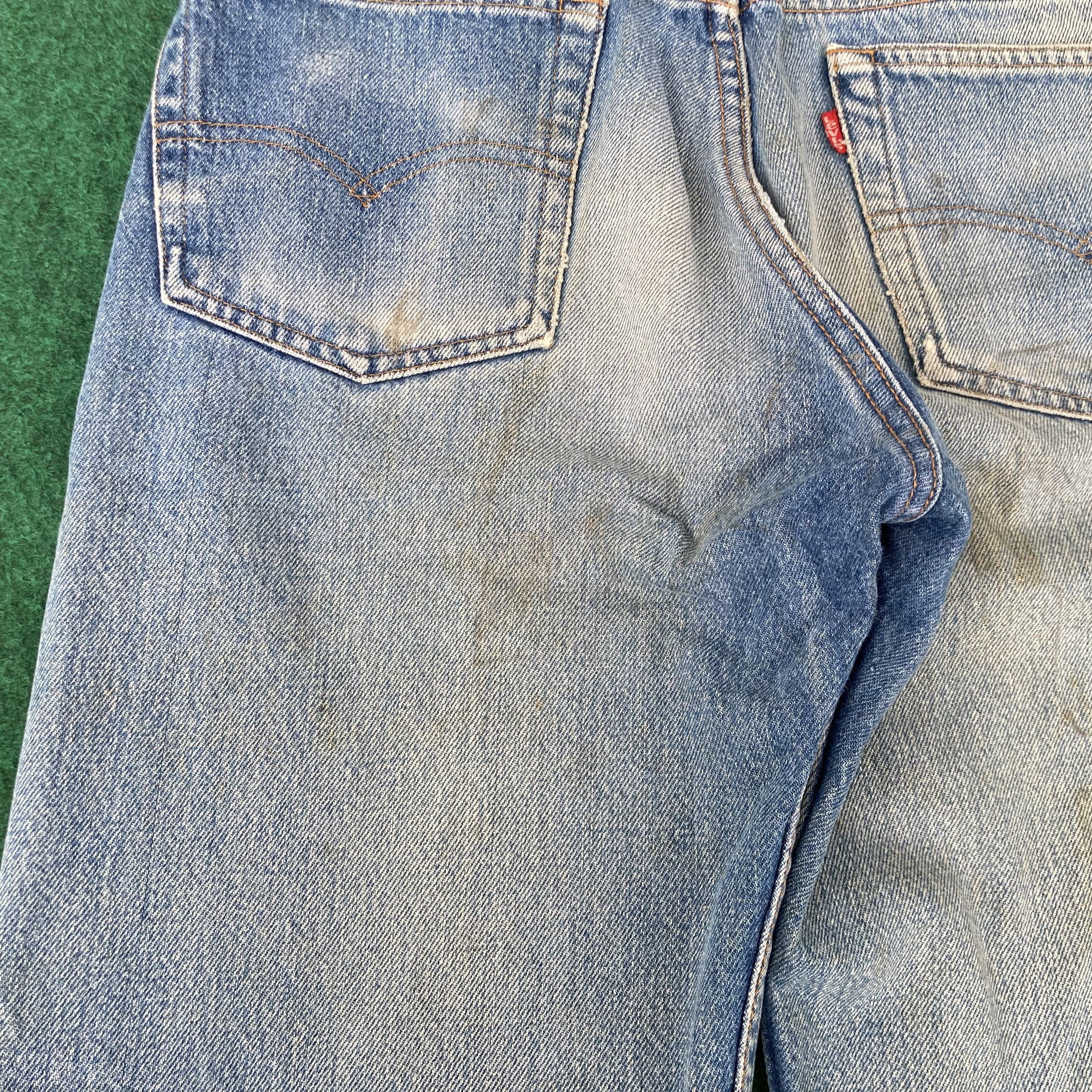 Levi's 28x31.5 Vintage Levis 501 Button Fly Blue Denim 28 Jeans Size US 28 / EU 44 - 11 Thumbnail