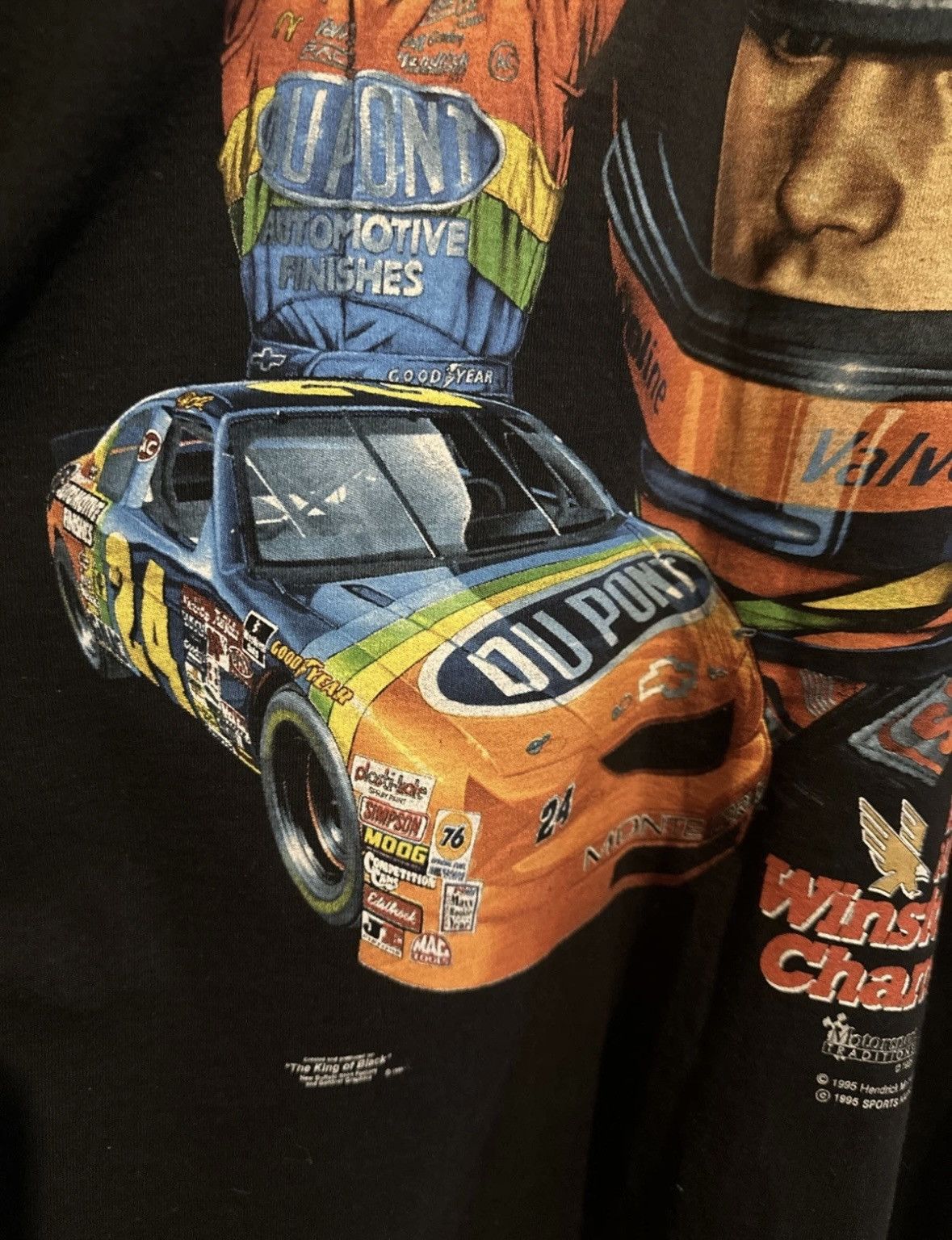 NASCAR Vintage 1995 Jeff Gordon NASCAR Winston Cup Champion t shirt Size US XXL / EU 58 / 5 - 2 Thumbnail