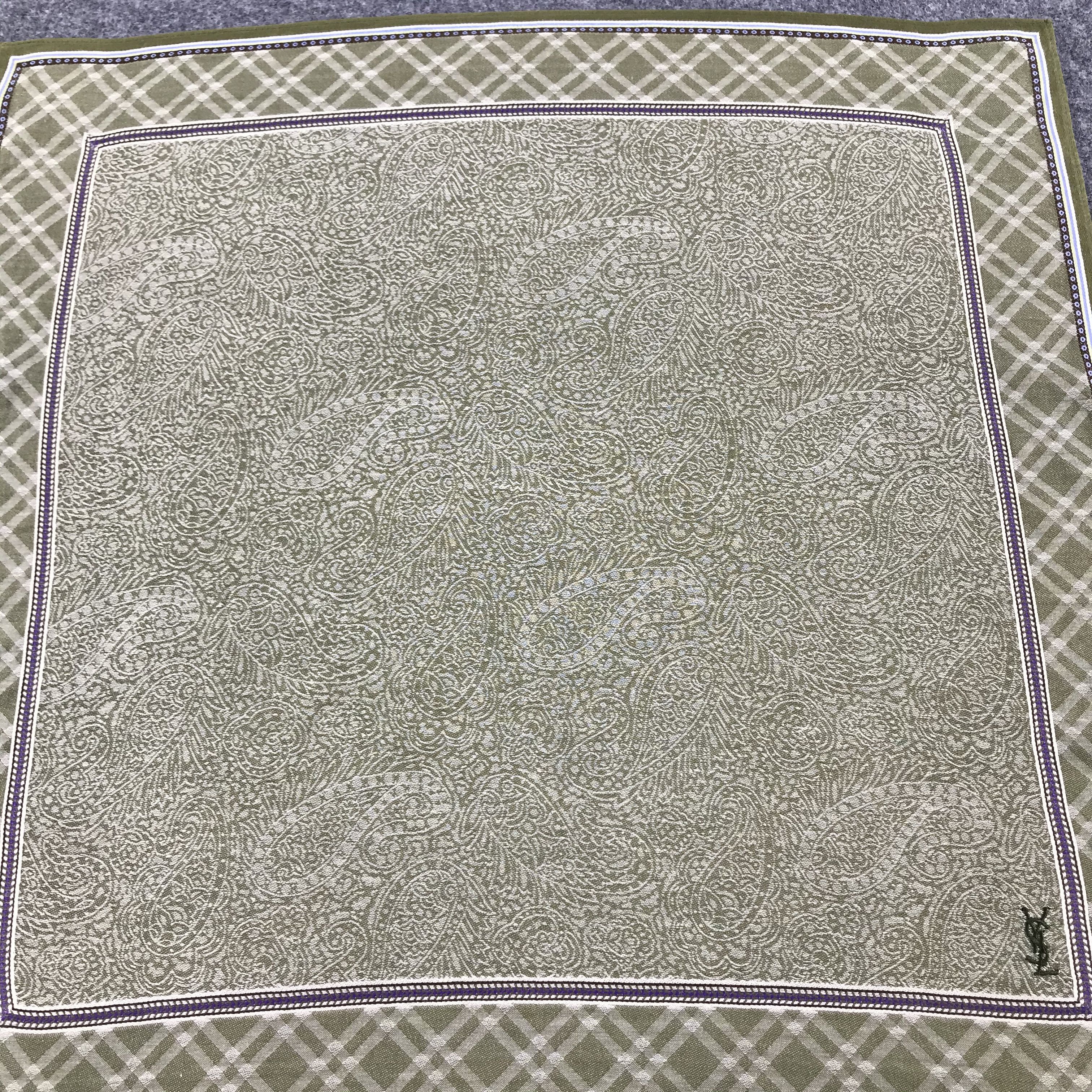 Yves Saint Laurent YSL Paisley Handkerchief Neckerchief Bandana H183 Size ONE SIZE - 6 Thumbnail