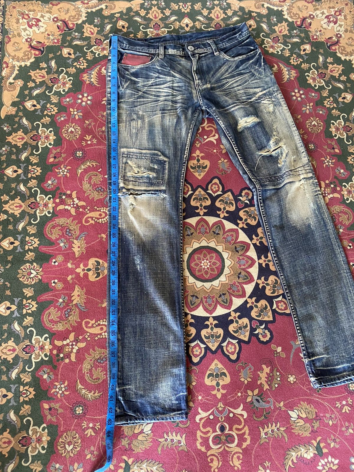 Japanese Brand 🔥RARE🔥Vintage EDGE RUPERT Slimfit Distressed Denim Size US 34 / EU 50 - 16 Thumbnail