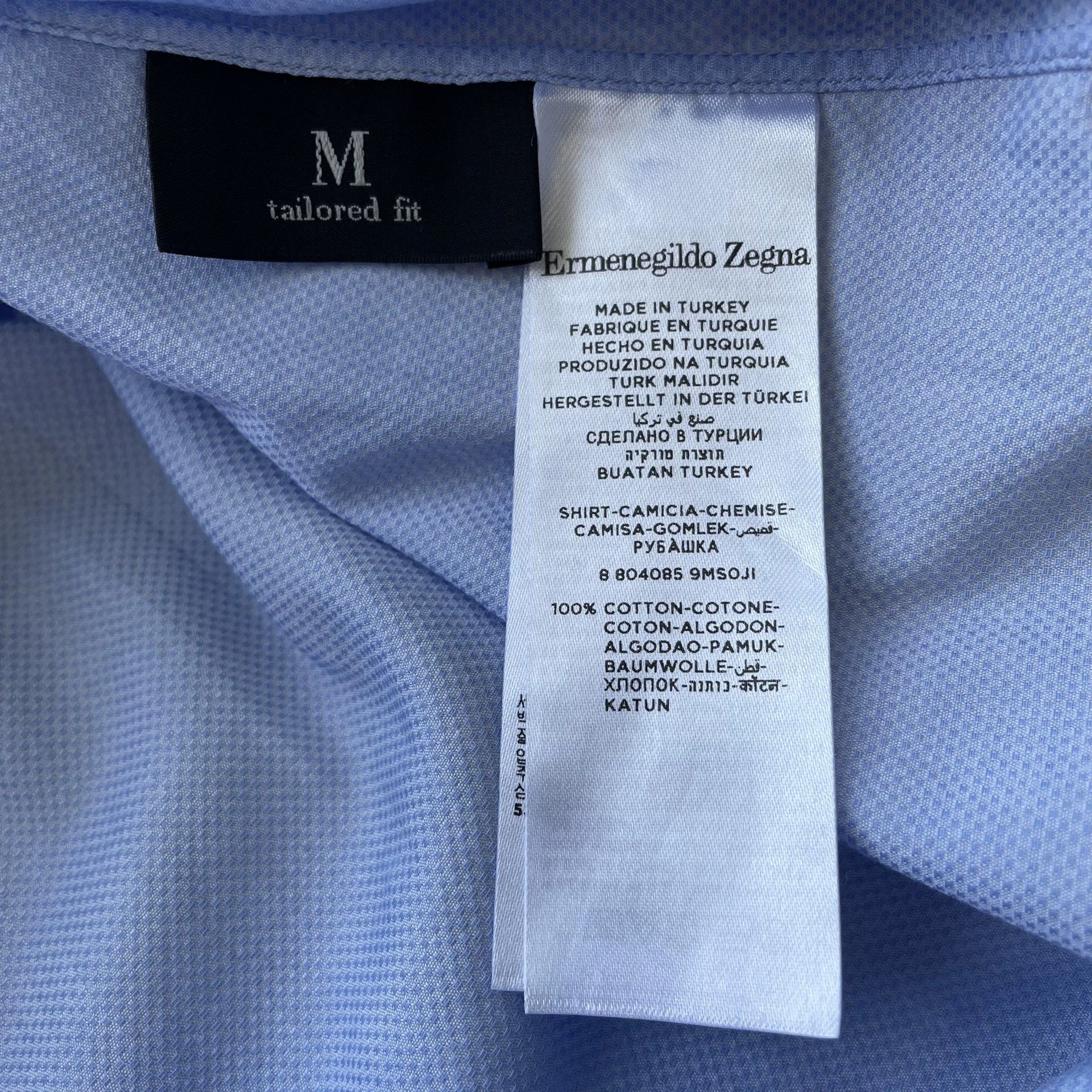 Ermenegildo Zegna 99 New Zegna Blue LS Shirt Men's Size 43 Size US S / EU 44-46 / 1 - 7 Thumbnail