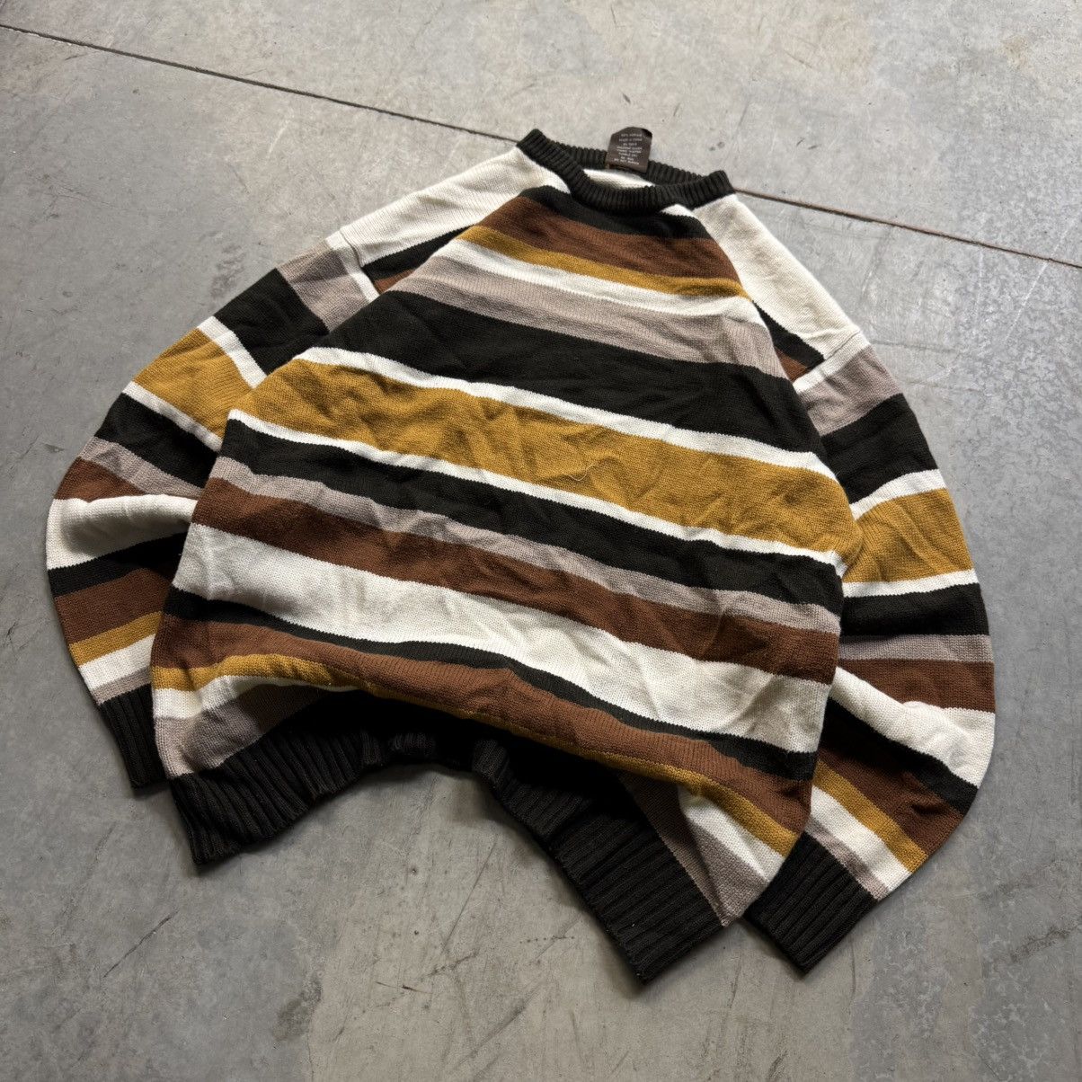 Vintage Vintage 90s Y2K BTL Vintage Striped Knit Sweater Fits XL Size US XL / EU 56 / 4 - 2 Thumbnail