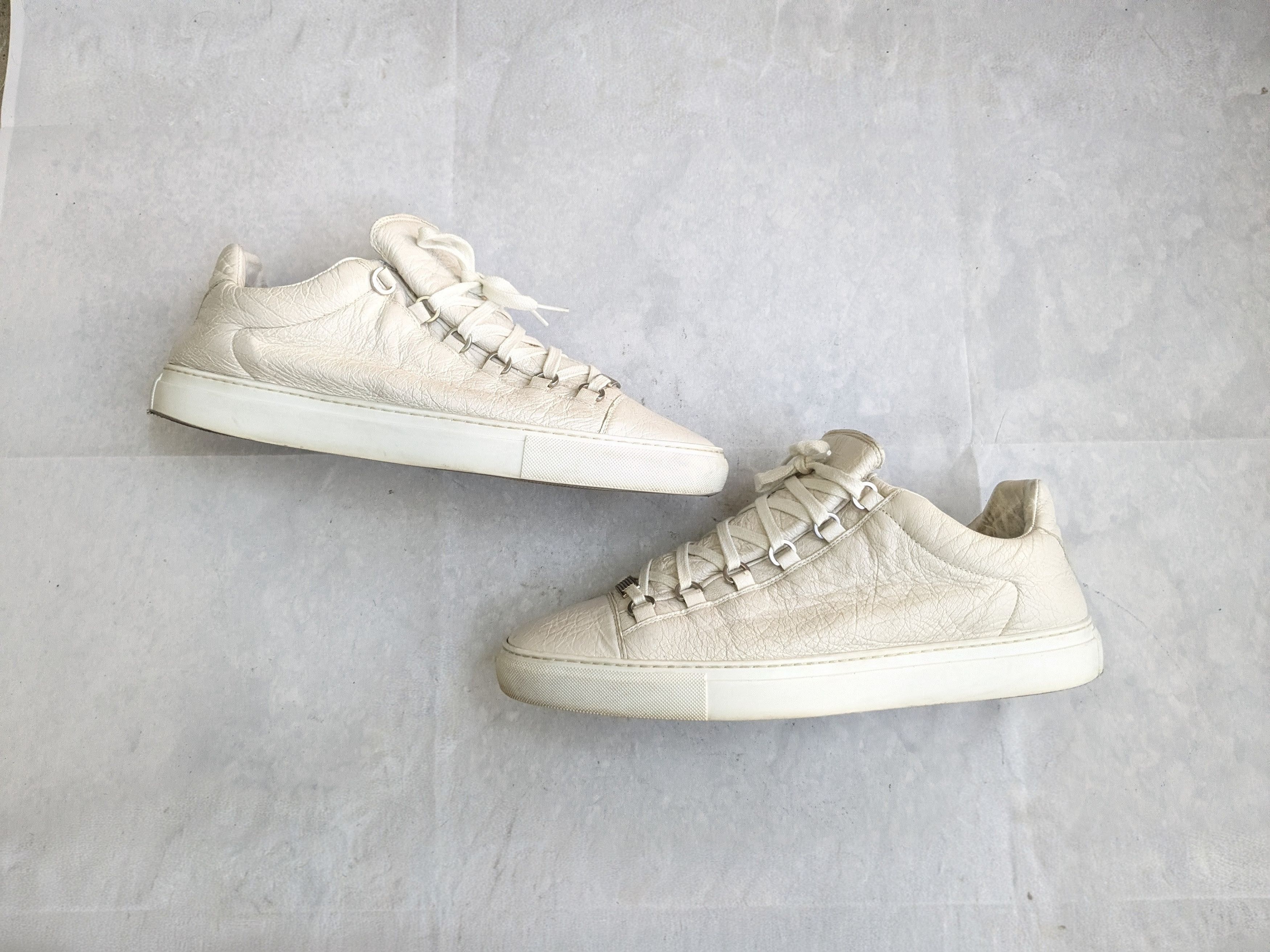 Balenciaga Balenciaga Arena Sneakers White 13 Low Tops Leather Size US 13 / EU 46 - 1 Thumbnail