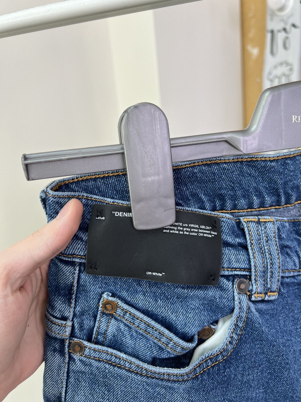 Off-White Vintage Off-White Denim Label Blue Women’s Jeans Size 30" / US 8 / IT 44 - 8 Thumbnail