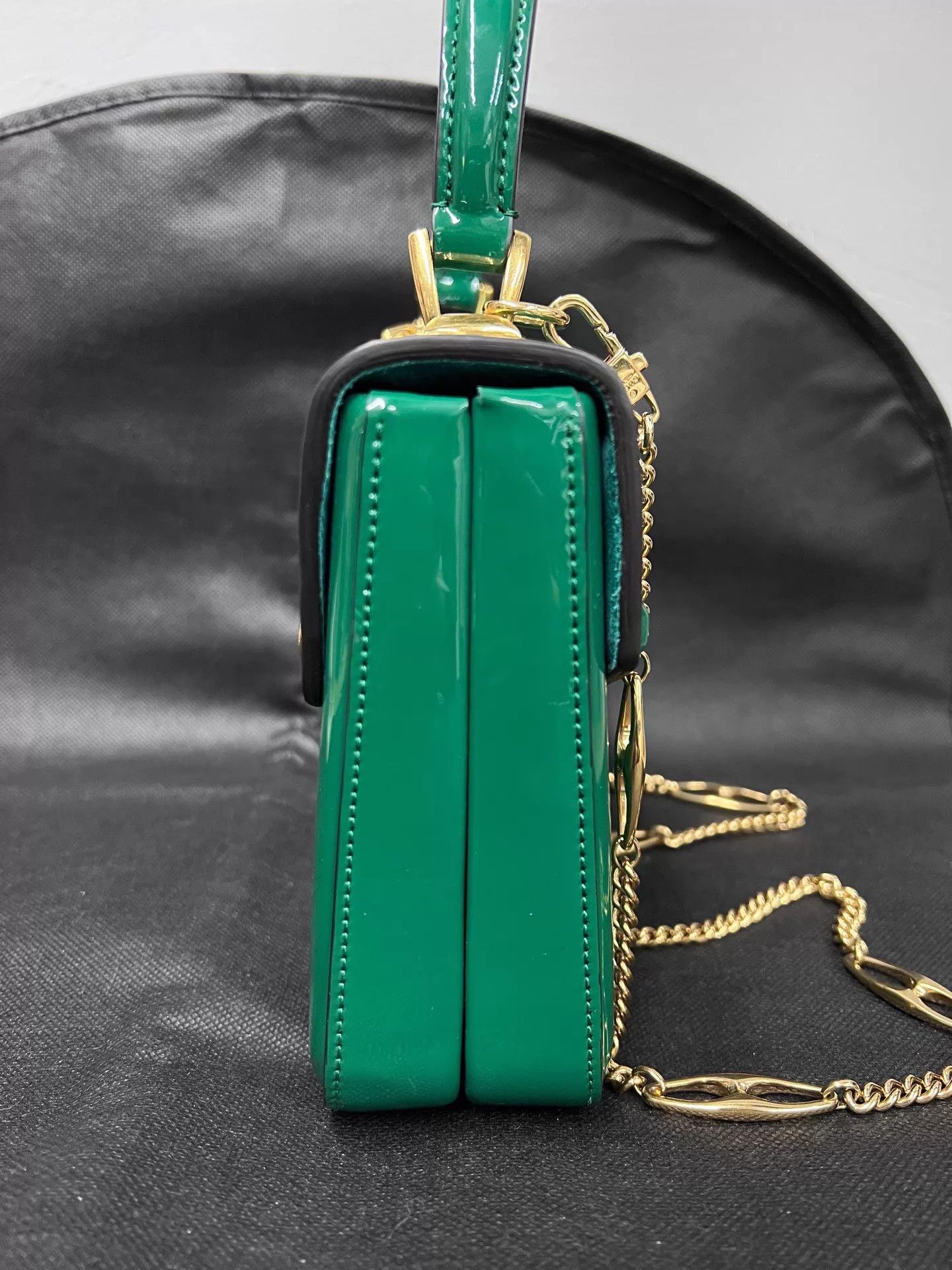 Gucci Gucci Sylvie 1969 Patent Leather Gold Buckle Bag Size ONE SIZE - 3 Thumbnail