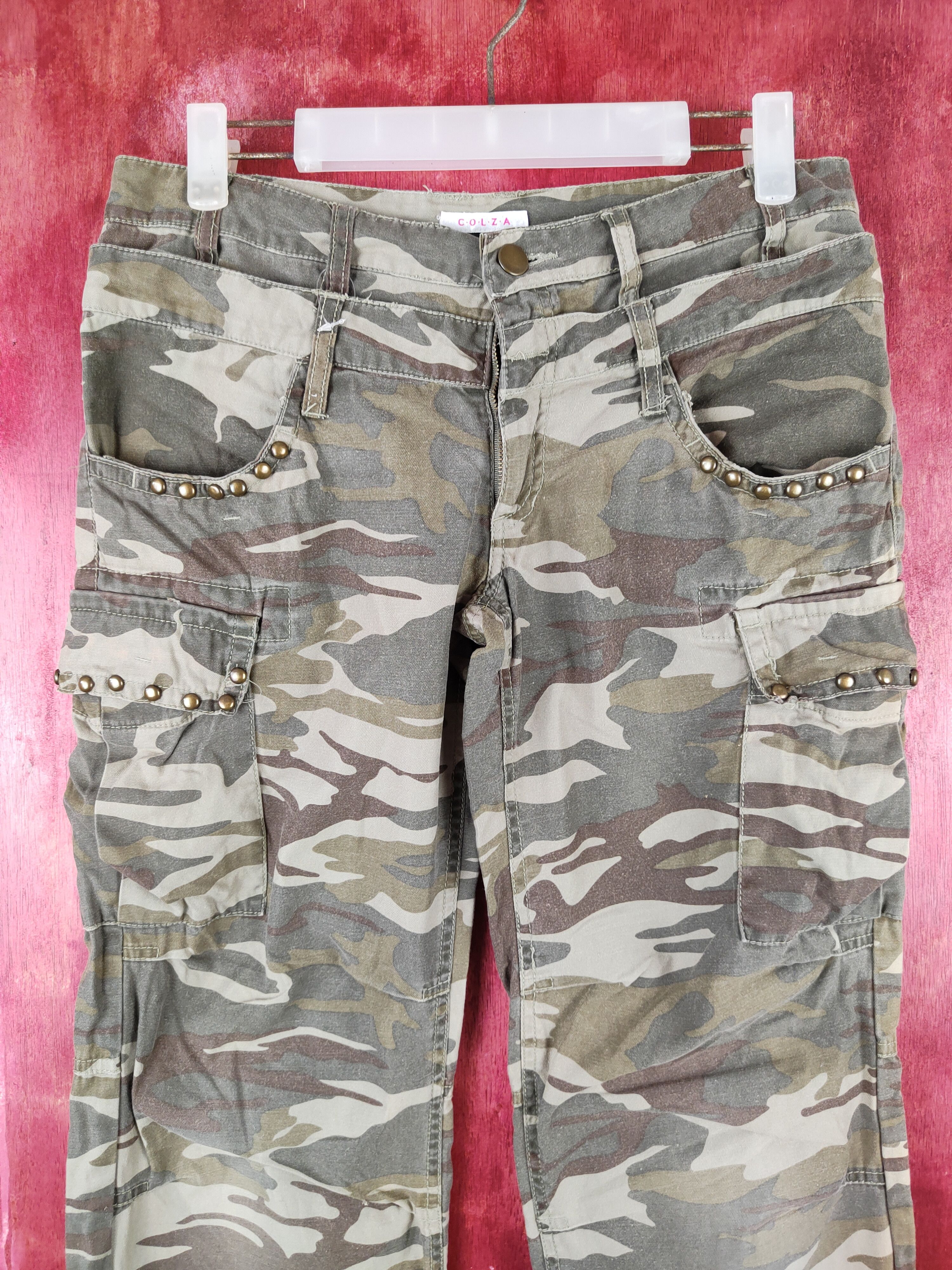 Japanese Brand DL C.o.l.z.a Camo military tactical Cargo Pants #S1503 Size 29" - 2 Thumbnail