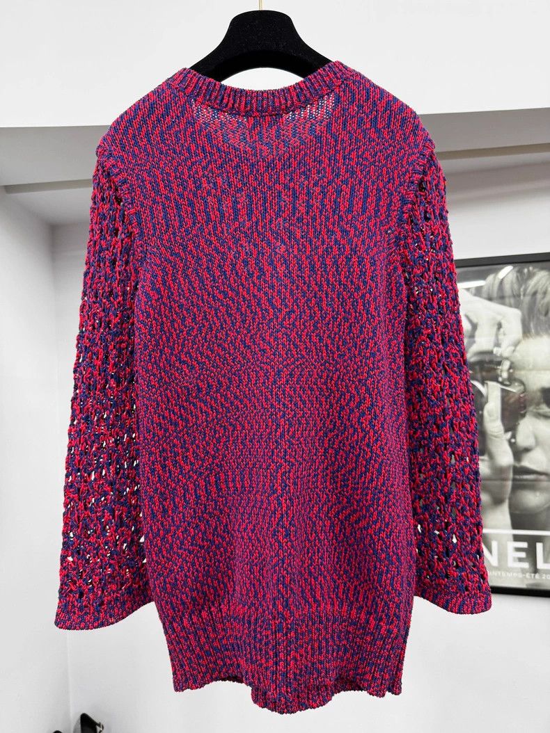 Chanel Chanel Red and blue knitted sweater Size XS / US 0-2 / IT 36-38 - 3 Thumbnail
