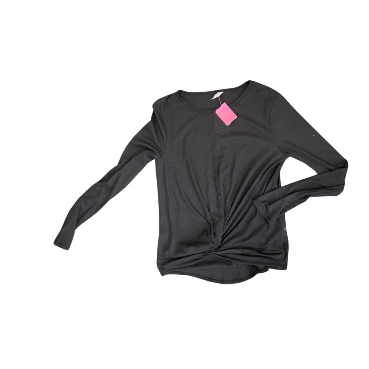 Other Womens Long Sleeve Twist-Front T-Shirt By All In Motion Blac Size L / US 10 / IT 46 - 3 Thumbnail