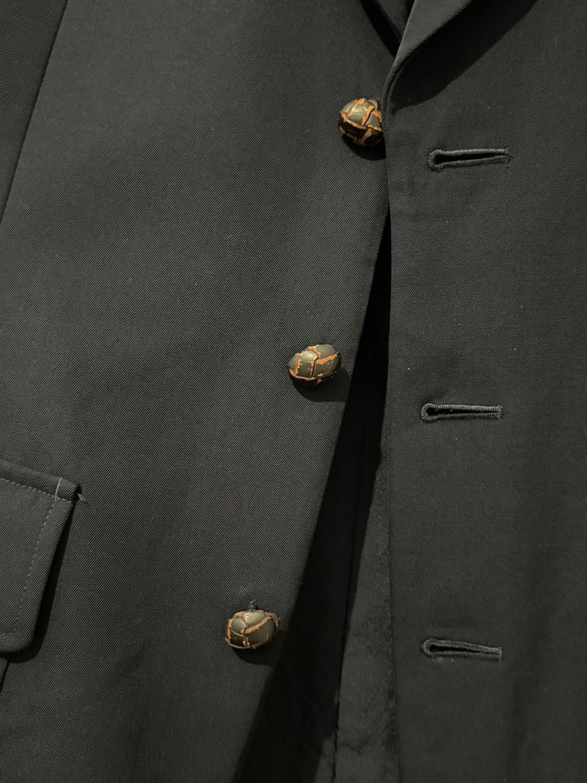 Yohji Yamamoto Vintage 90s Yohji Yamamoto Pour Homme Navy Blazer Size 40L - 6 Thumbnail