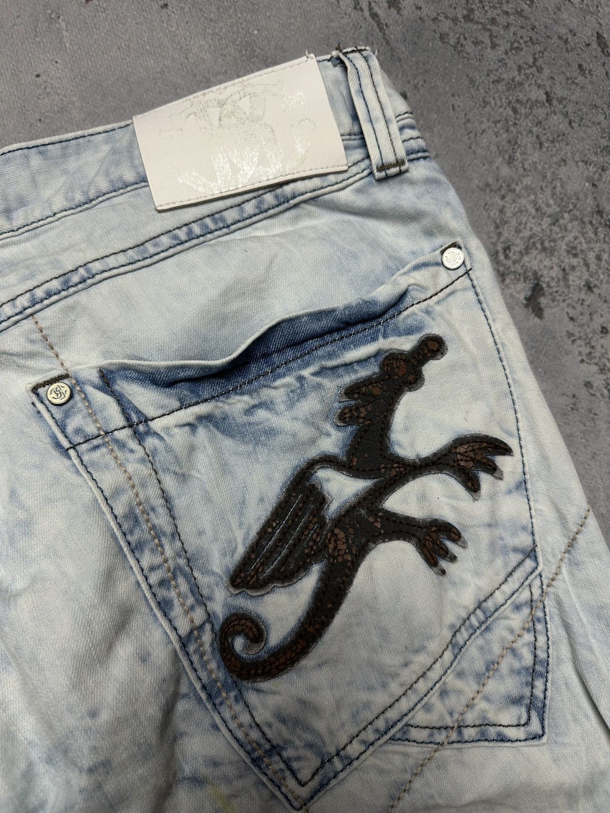 Roberto Cavalli 2000s Roberto Cavalli Wash Denim Pants y2k Opium Archive 90s Size US 36 / EU 52 - 10 Thumbnail