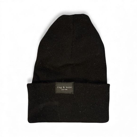 Rag & Bone Rag & Bone Black Wool Beanie Size ONE SIZE - 1 Thumbnail