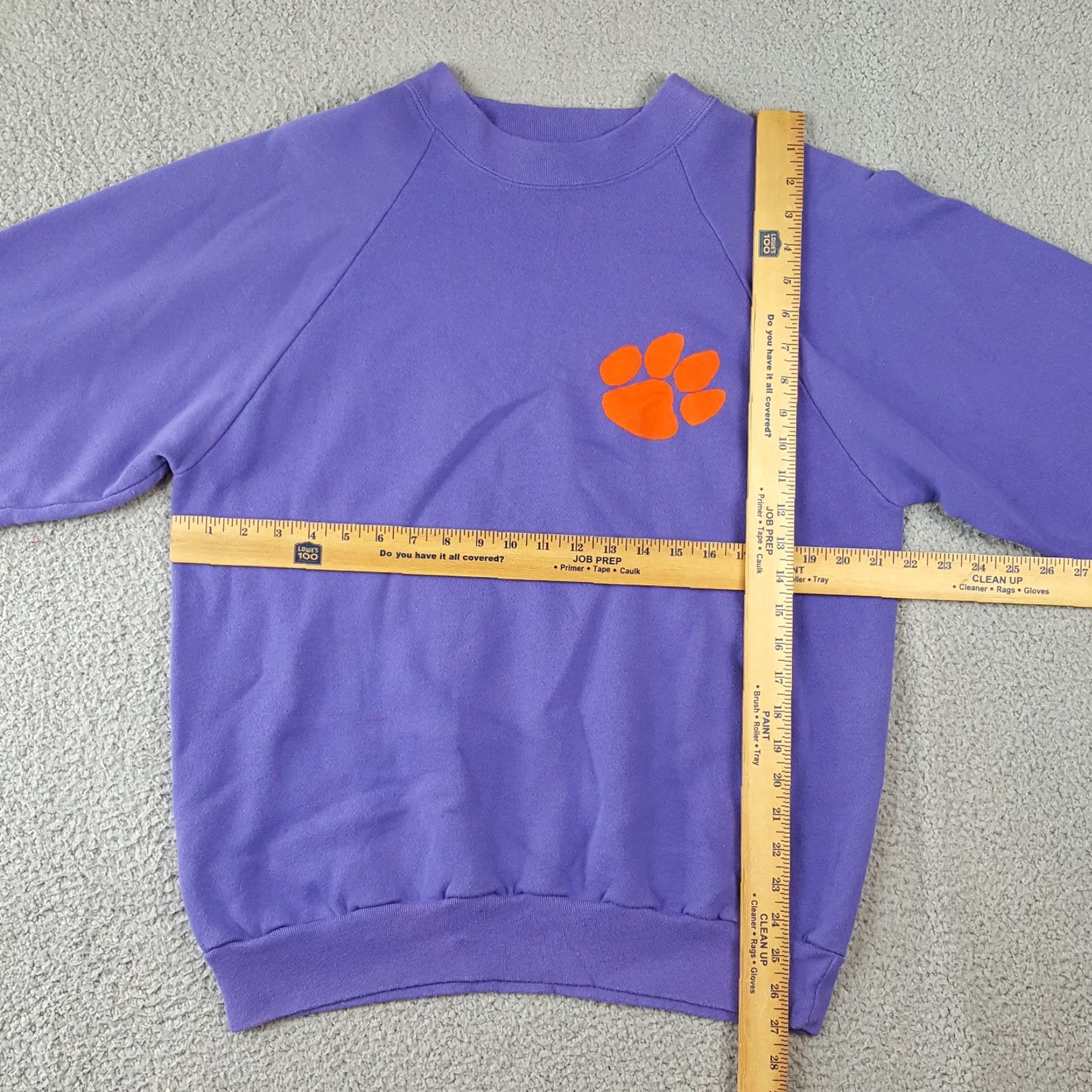 Vintage Vintage 90s Clemson Tigers Football Crewneck Size XL Purple Pullover Sweatshirt Size US XL / EU 56 / 4 - 7 Thumbnail