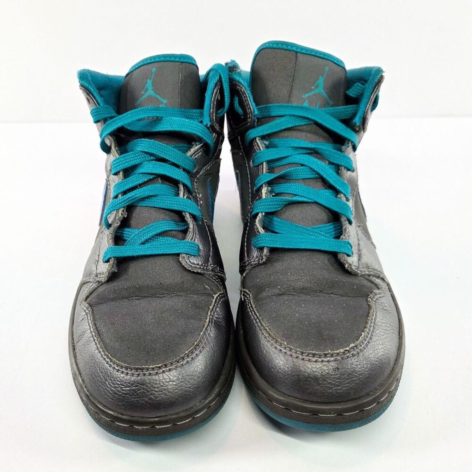 Nike Nike Air Jordan 1 Mid GG Metallic Dark Grey Teal 5.5Y / 7W Size US 5.5 / EU 38 - 3 Thumbnail