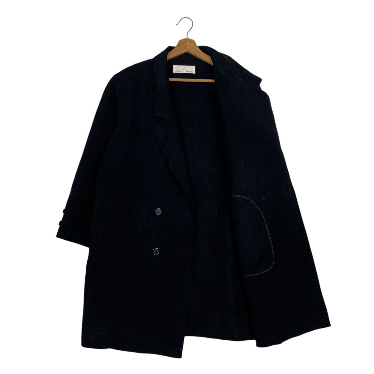 Other Reggio E. Ferrario Double Breasted Wool Coat Size L / US 10 / IT 46 - 9 Thumbnail