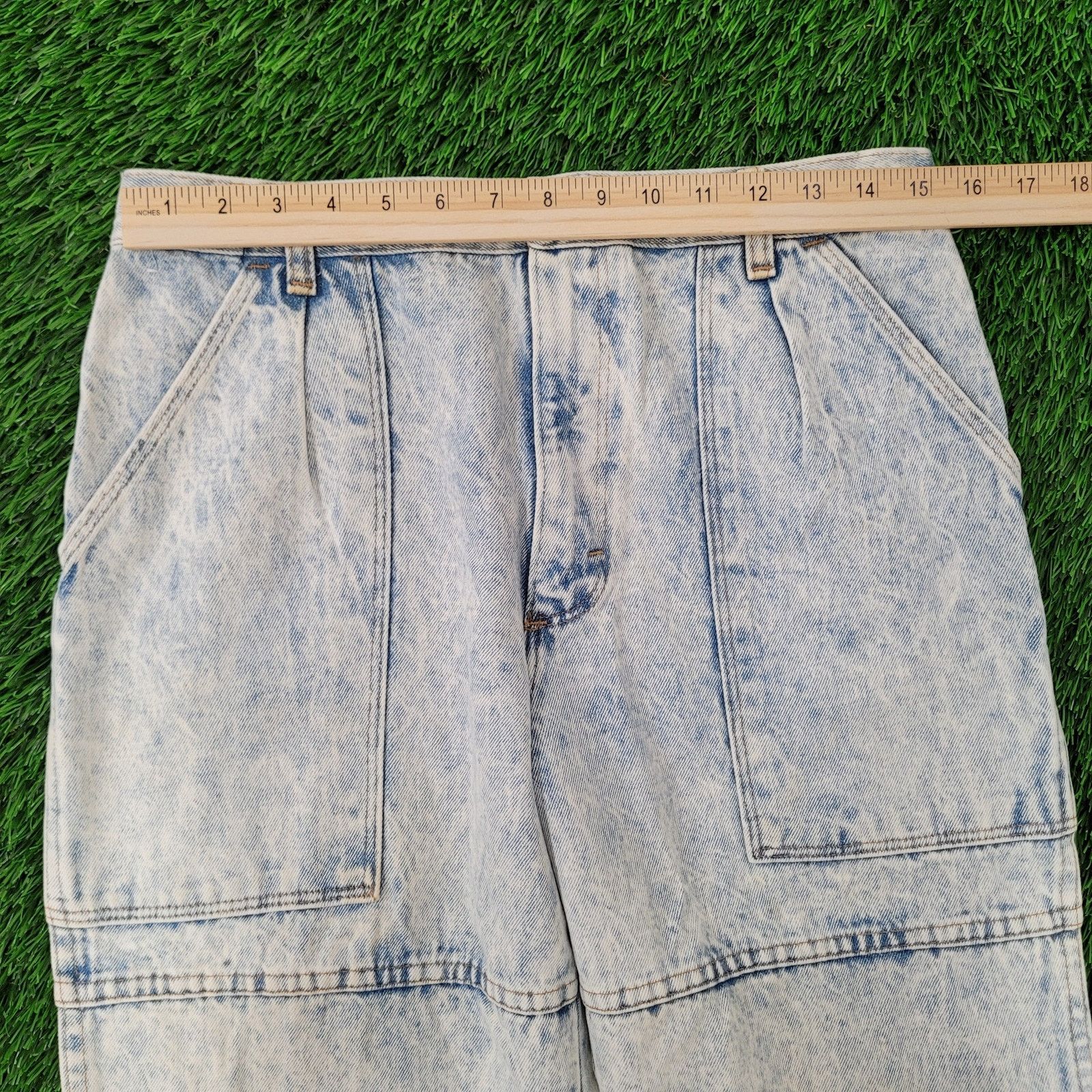 Wrangler VTG 80s Wrangler Acid-Wash Jeans High-Rise Double Knee USA Size US 30 / EU 46 - 12 Thumbnail