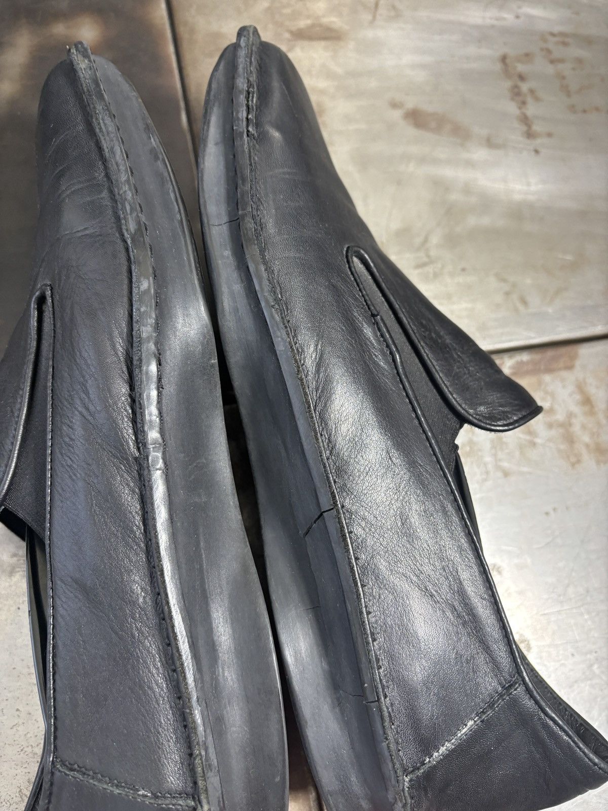 Bruno Bordese 2000s Clone by Bruno Bordese Leather Loafers Designer Square Size US 12 / EU 45 - 15 Thumbnail