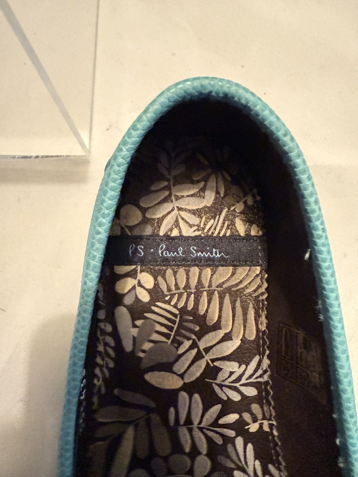 Paul Smith Paul Smith 8.1/2 Men's Blue Lizard-Effect Leather Loafers Size US 8.5 / EU 41-42 - 4 Thumbnail
