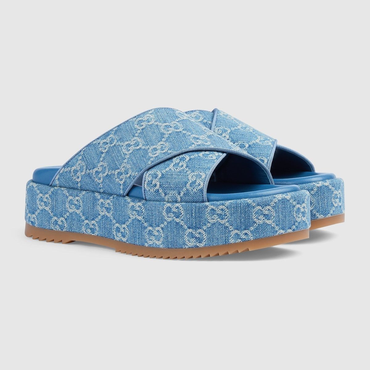 Gucci Women's GG platform slide sandal Size US 12 / IT 42 - 1 Thumbnail