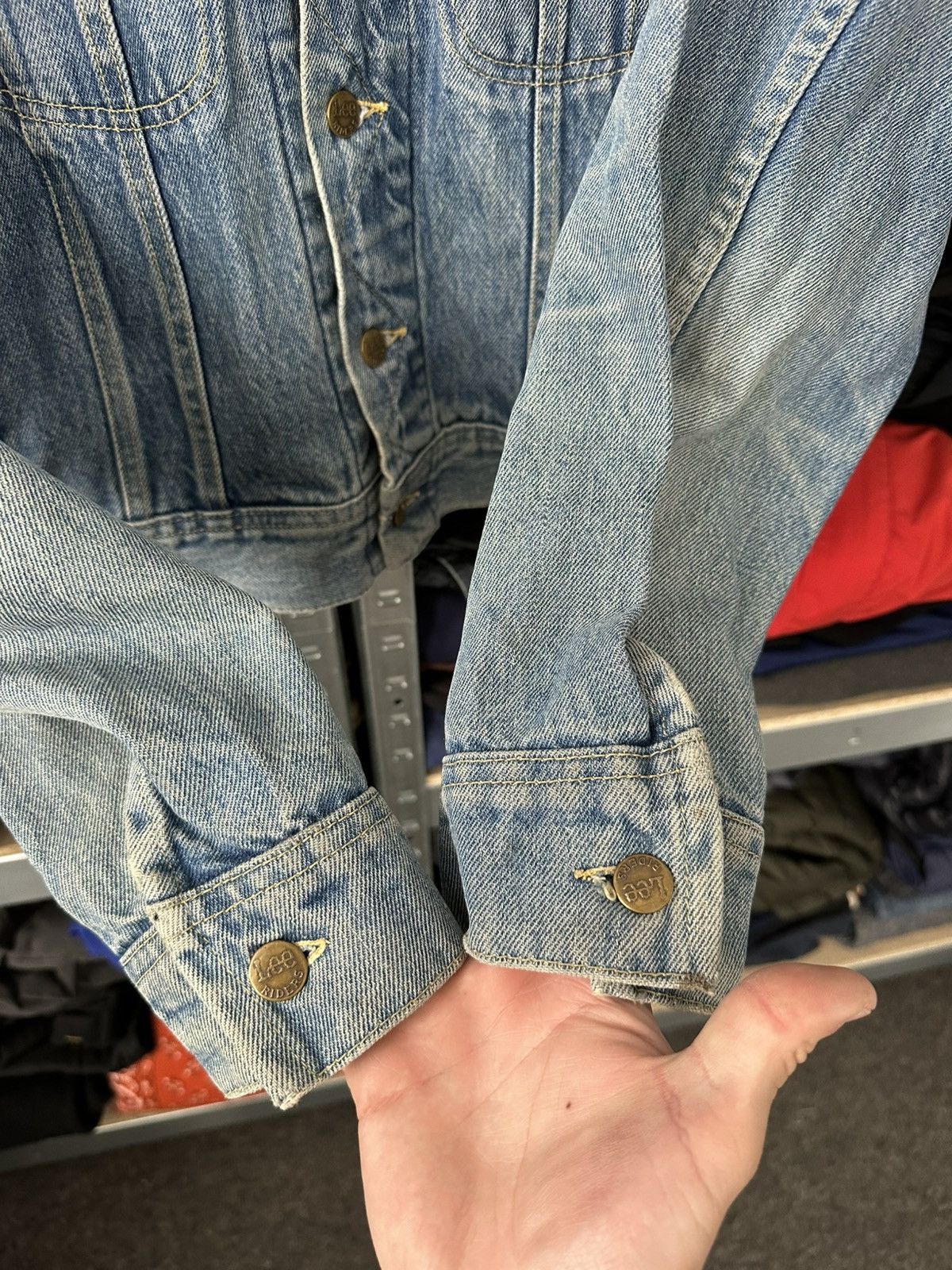 Lee 🚨Crazy Vintage 90s Lee Riders Blue Denim Trucker Jacket USA Size US S / EU 44-46 / 1 - 12 Thumbnail