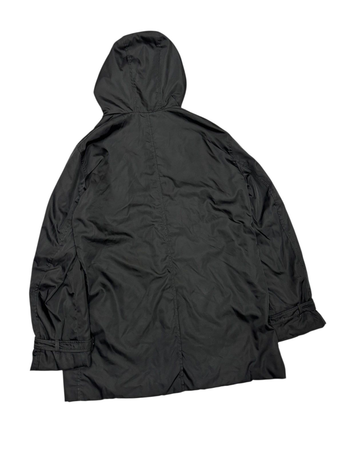 Prada PRADA Black Nylon Overcoat Jacket Size US M / EU 48-50 / 2 - 7 Thumbnail