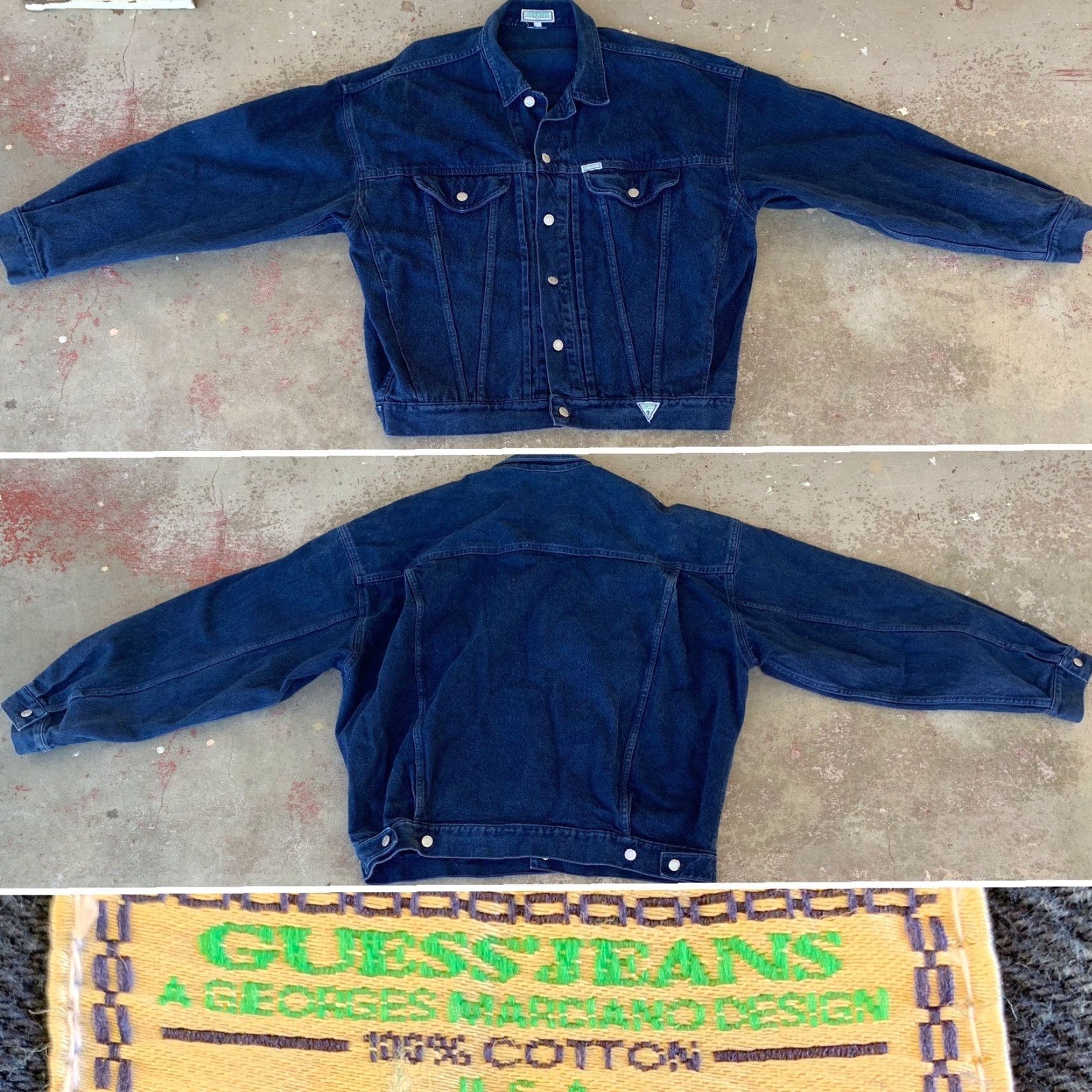 Guess VINTAGE Guess Jeans Denim Jacket 1990s Made In USA Men’s Blue XL Denim Jacket Mens XL Blue 90s Guess Jeans Jacket Vintage Men’s Blue XL Size US 36 / EU 52 - 4 Thumbnail