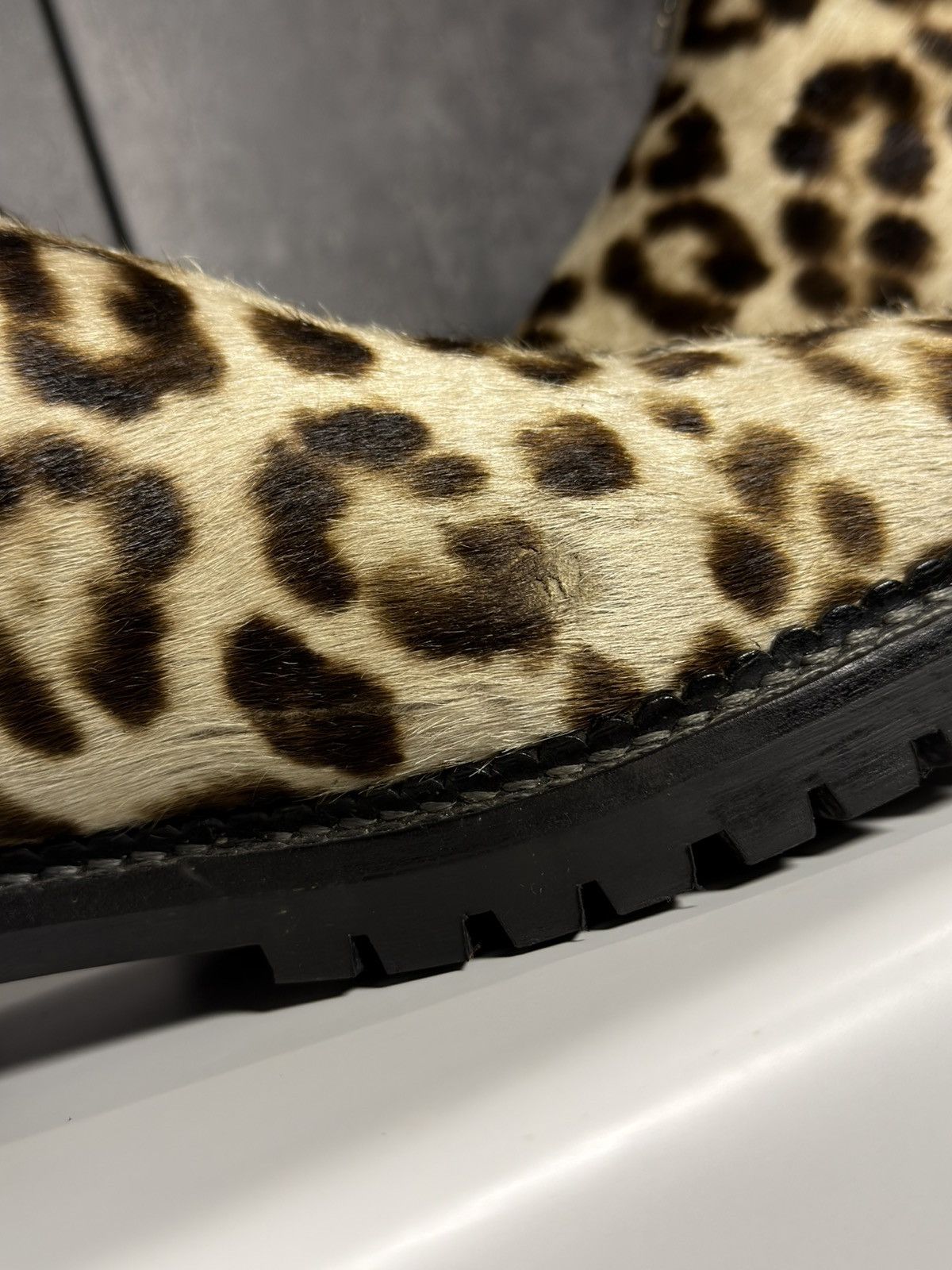 Vintage Sick Kandahar Pony Hair Fur Leopard Boots 424 Owens Yohji Size US 10 / IT 40 - 24 Thumbnail