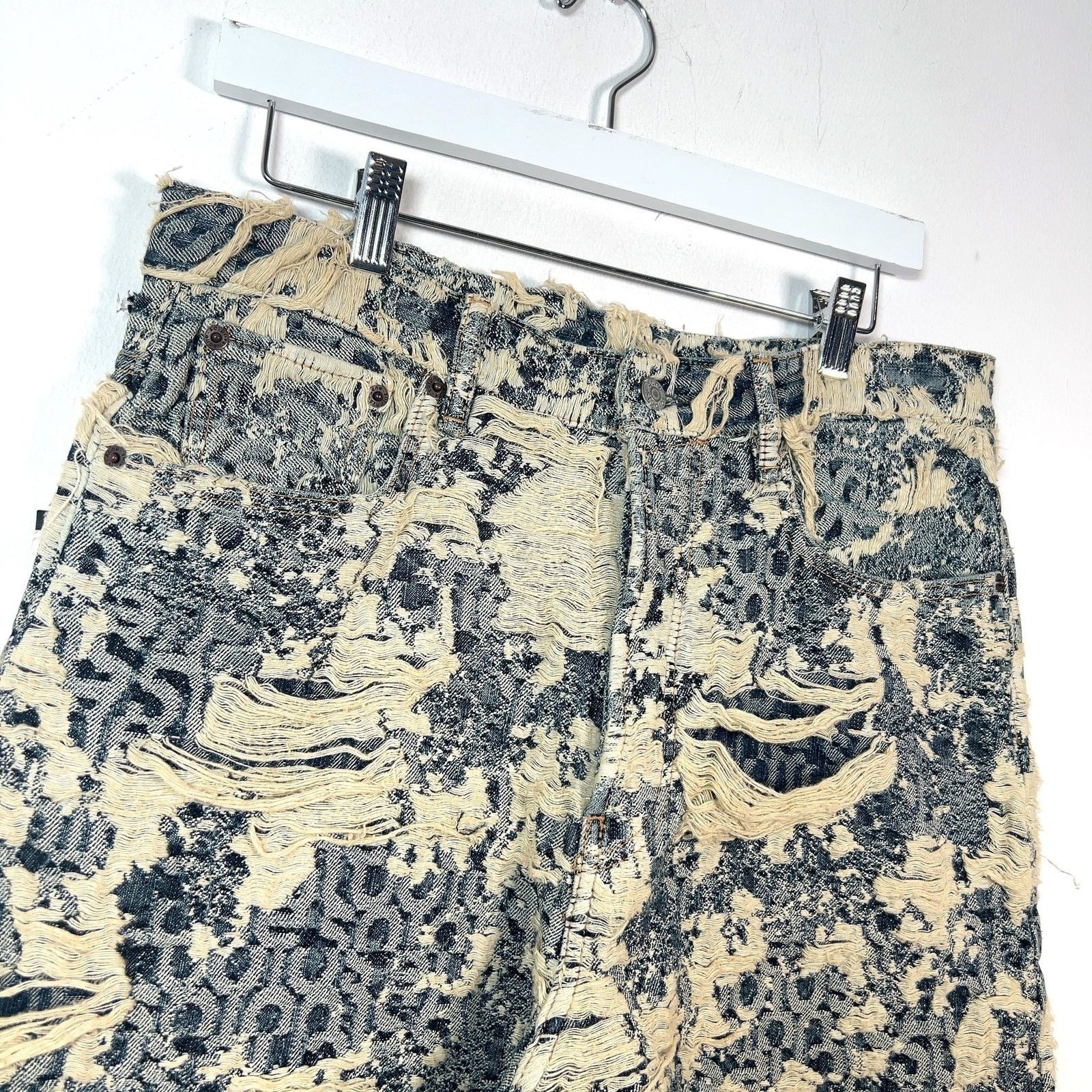 Acne Studios Acne Studios Distressed Mongram Denim Shorts Size US 32 / EU 48 - 3 Thumbnail