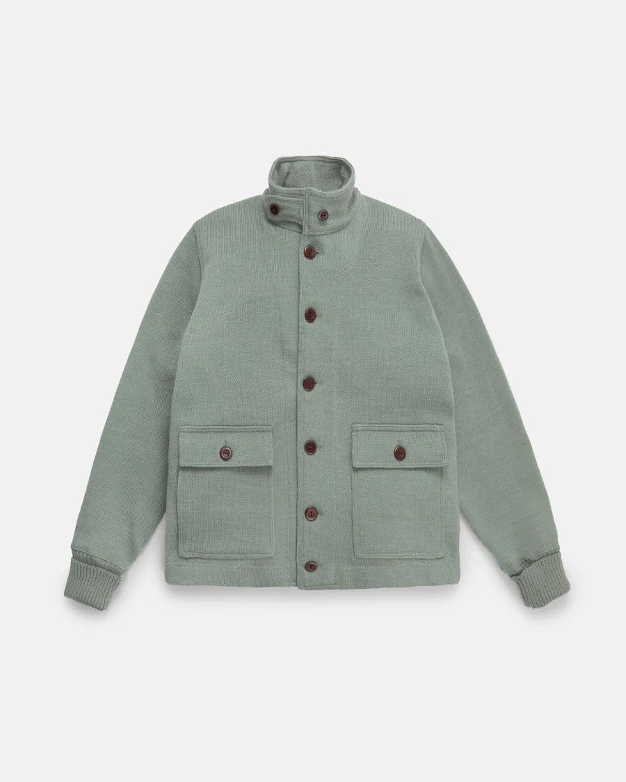 Dehen 1920 💚 Dehen 1920 Submariner Sweater Coat Sage Large NEW Size US L / EU 52-54 / 3 - 1 Thumbnail