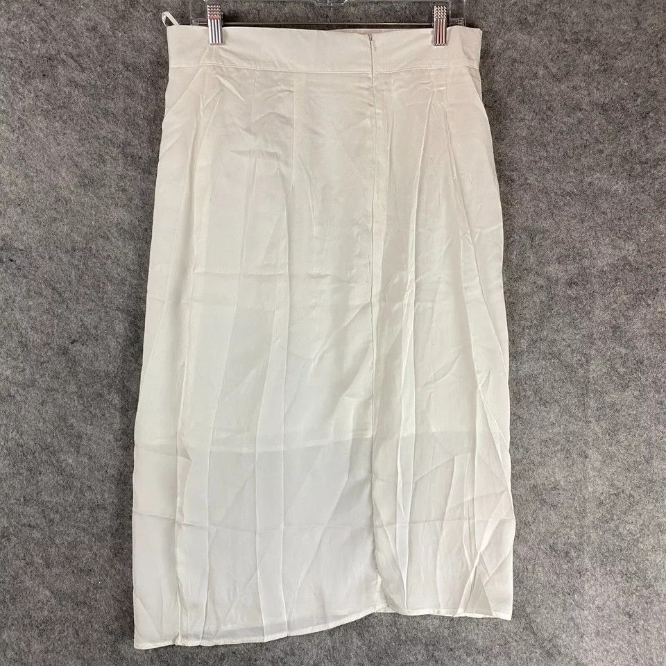 Other FHQ Skirt Large Women's Long NWD White Polyester Adults L Size 34" / US 12 / IT 48 - 7 Thumbnail