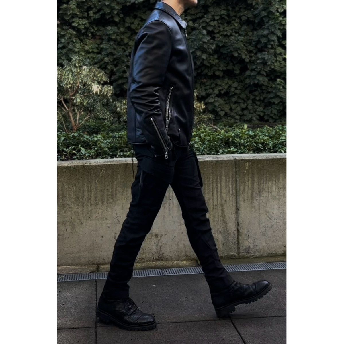 Japanese Brand Nano Universe & Co single sheepskin leather rider jacket Size US L / EU 52-54 / 3 - 11 Thumbnail