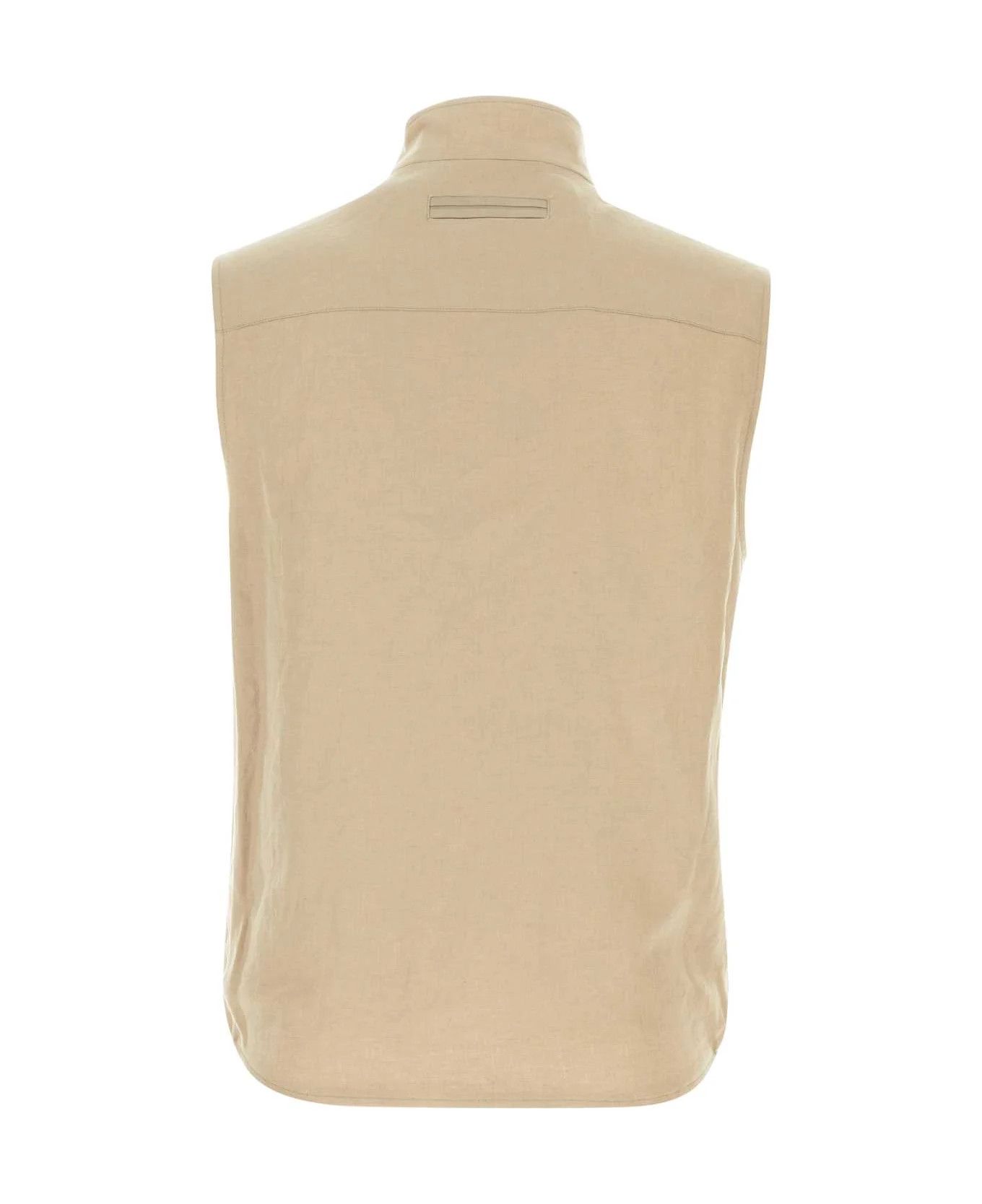 Ermenegildo Zegna o1s1rm0425 RUDT58A7 Vest in Beige Size US S / EU 44-46 / 1 - 2 Thumbnail