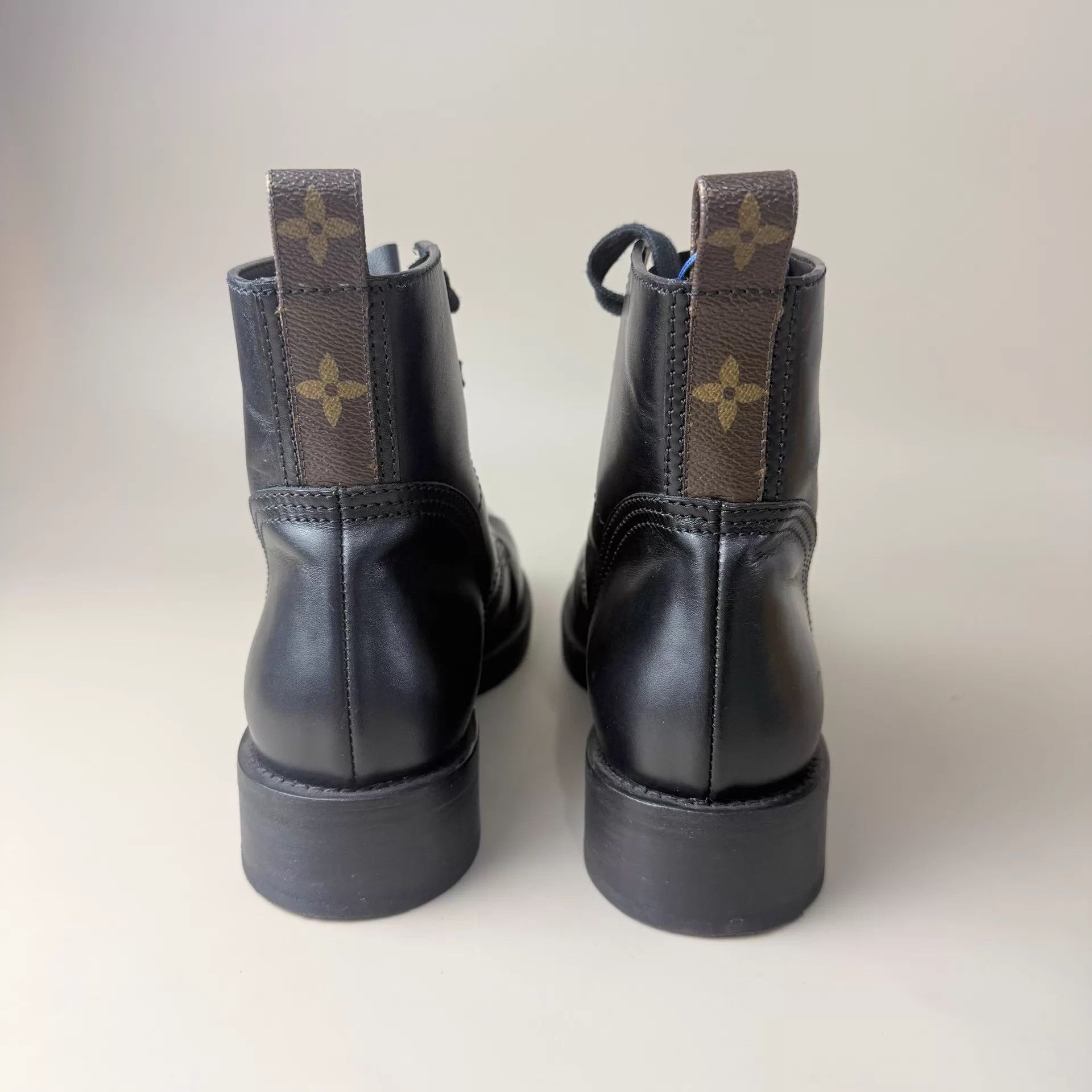 Louis Vuitton LV Black Silver Logo Runway Boots 99 New Size US 6 / IT 36 - 3 Thumbnail