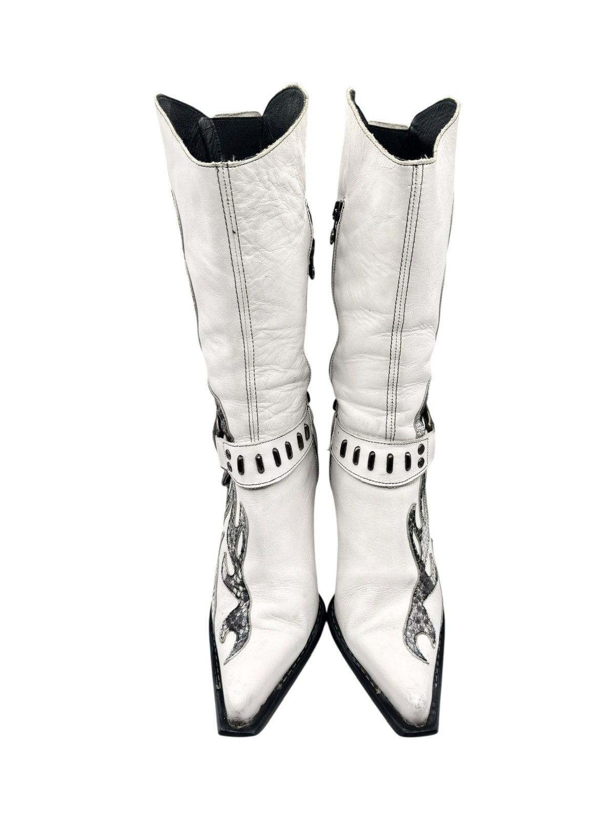 New Rock Vintage New Rock pointy white cowboy boots Size 38 Size US 8 / IT 38 - 2 Thumbnail