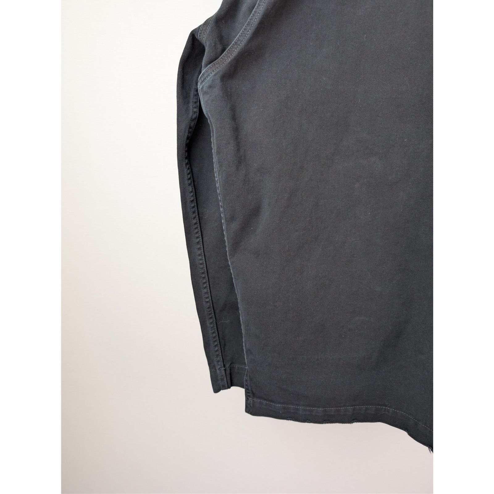 Balenciaga o1rshd1 Left-Hand Denim Cargo Shirt in Sunbleached Black Size US M / EU 48-50 / 2 - 15 Thumbnail