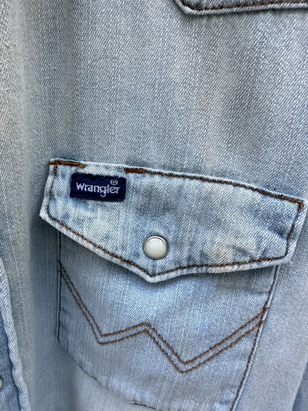 Vintage × Wrangler Vintage Western Wrangler Thrashed Shirt A140 Size US M / EU 48-50 / 2 - 4 Thumbnail