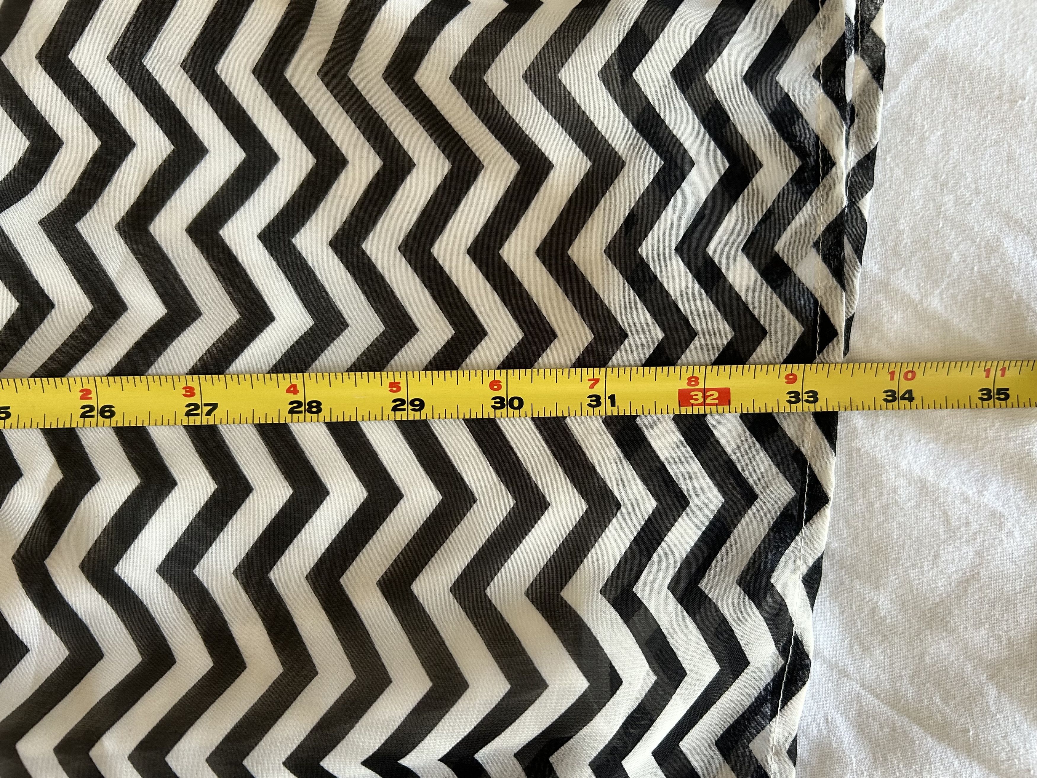 Other Black White Chevron Print Blouson Dress Summer Beach Bongo M Size M / US 6-8 / IT 42-44 - 6 Thumbnail