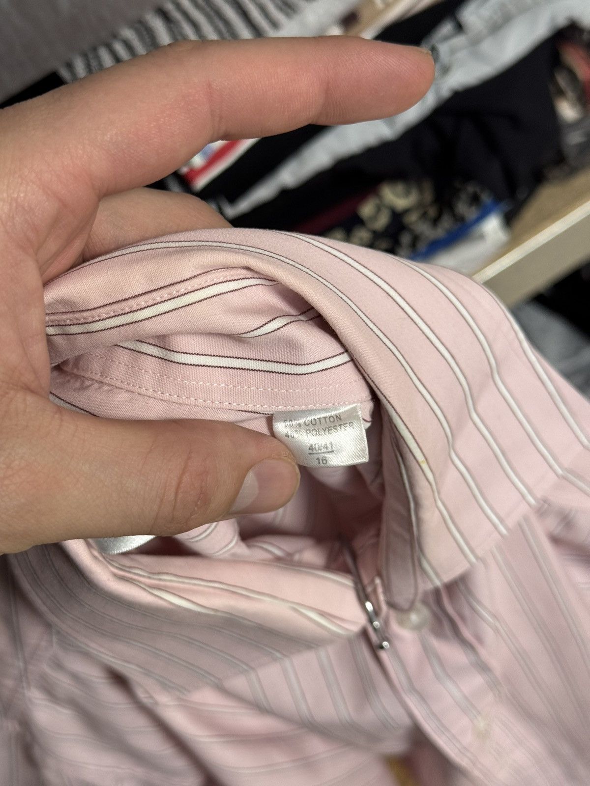 Yves Saint Laurent Vtg Yves Saint Laurent Long Sleeve Shirt Button Up YSL 40/41 Size US L / EU 52-54 / 3 - 4 Thumbnail