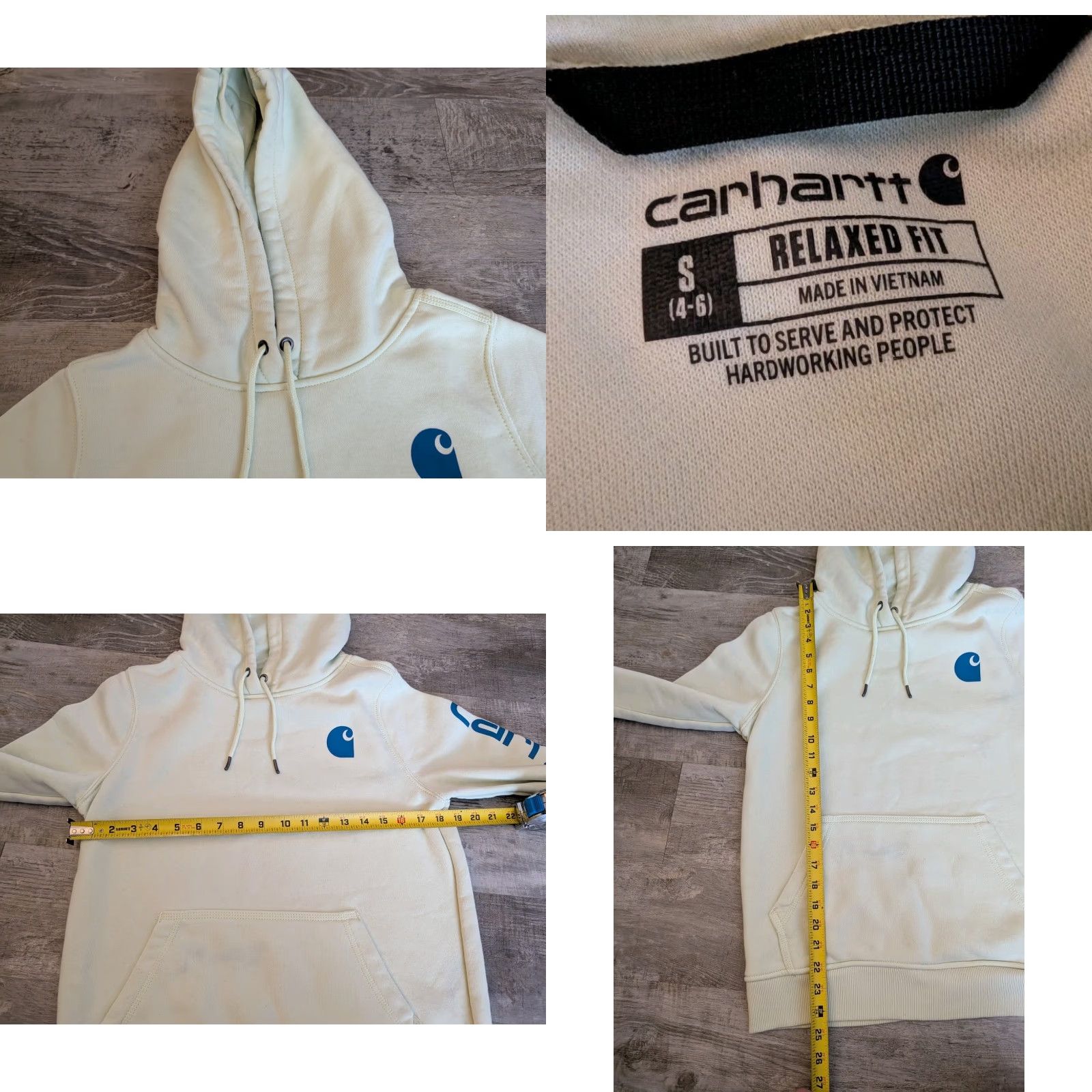 Carhartt VINTAGE? No, not vintage. Carhartt Midweight Hoodie Women's Small Light Green Fleece Relaxed Fit 102791 Size S / US 4 / IT 40 - 8 Thumbnail