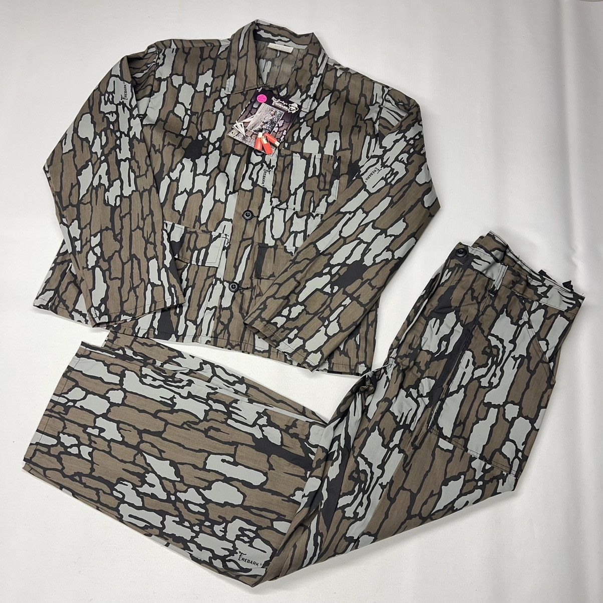 Vintage VTG Trebark Shirt Pants Set Camo Suit Hunting Shooting 80s Size US L / EU 52-54 / 3 - 1 Thumbnail