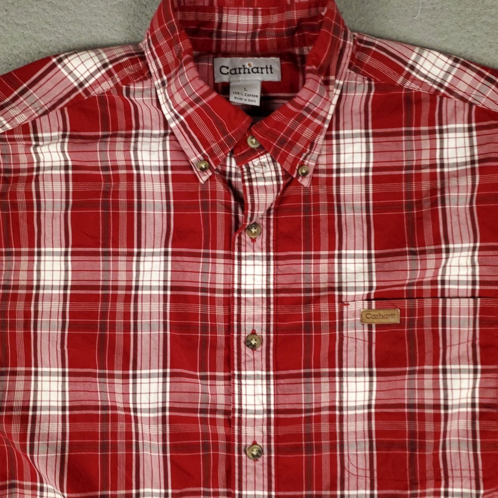 Carhartt Carhartt Shirt Mens Size Large Red Plaid Short Sleeve Button-Up Casual Jacket? Size US L / EU 52-54 / 3 - 2 Thumbnail