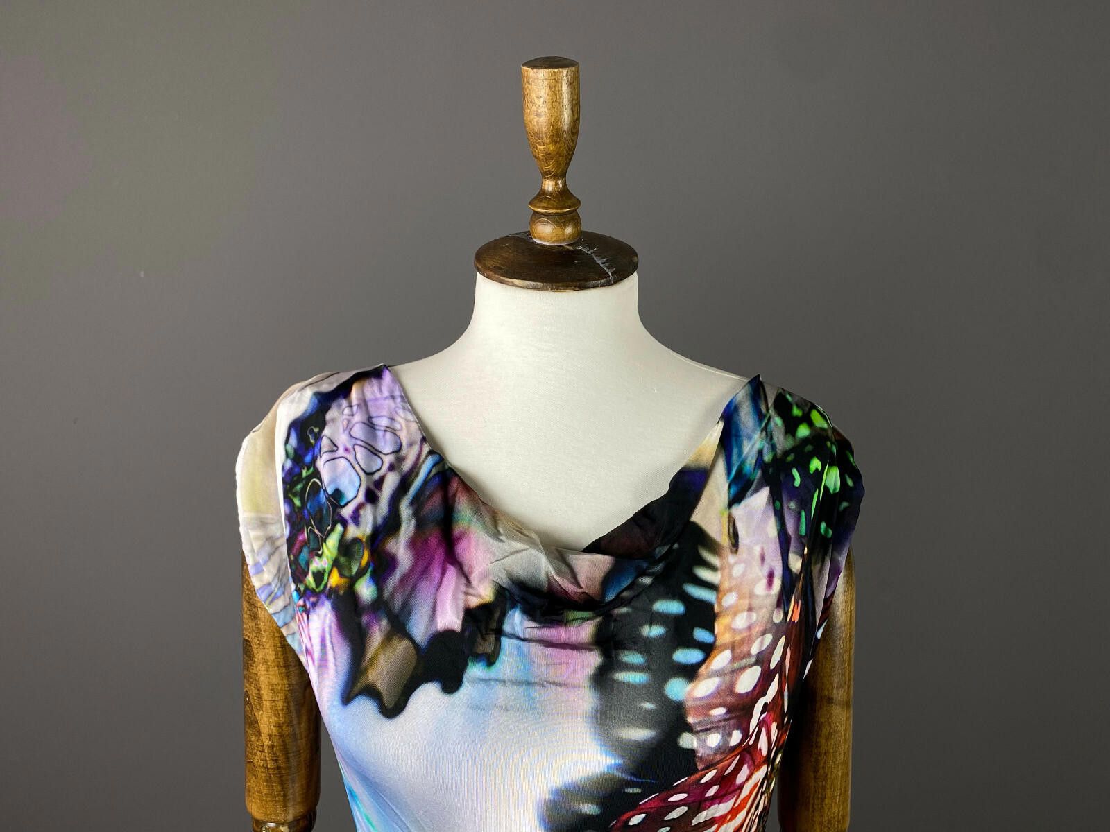 Designer Ana Alcazar Multicolor Butterfly Tank Midi Dress Size 36 Size M / US 6-8 / IT 42-44 - 2 Thumbnail