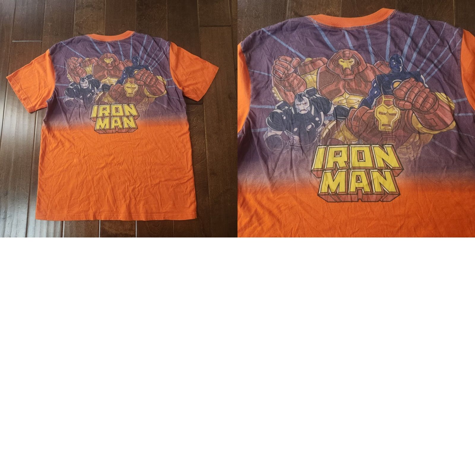 Vintage Marvel Iron Man T Shirt Mens Medium Orange Graphic Pocket Back Print Size US M / EU 48-50 / 2 - 9 Thumbnail