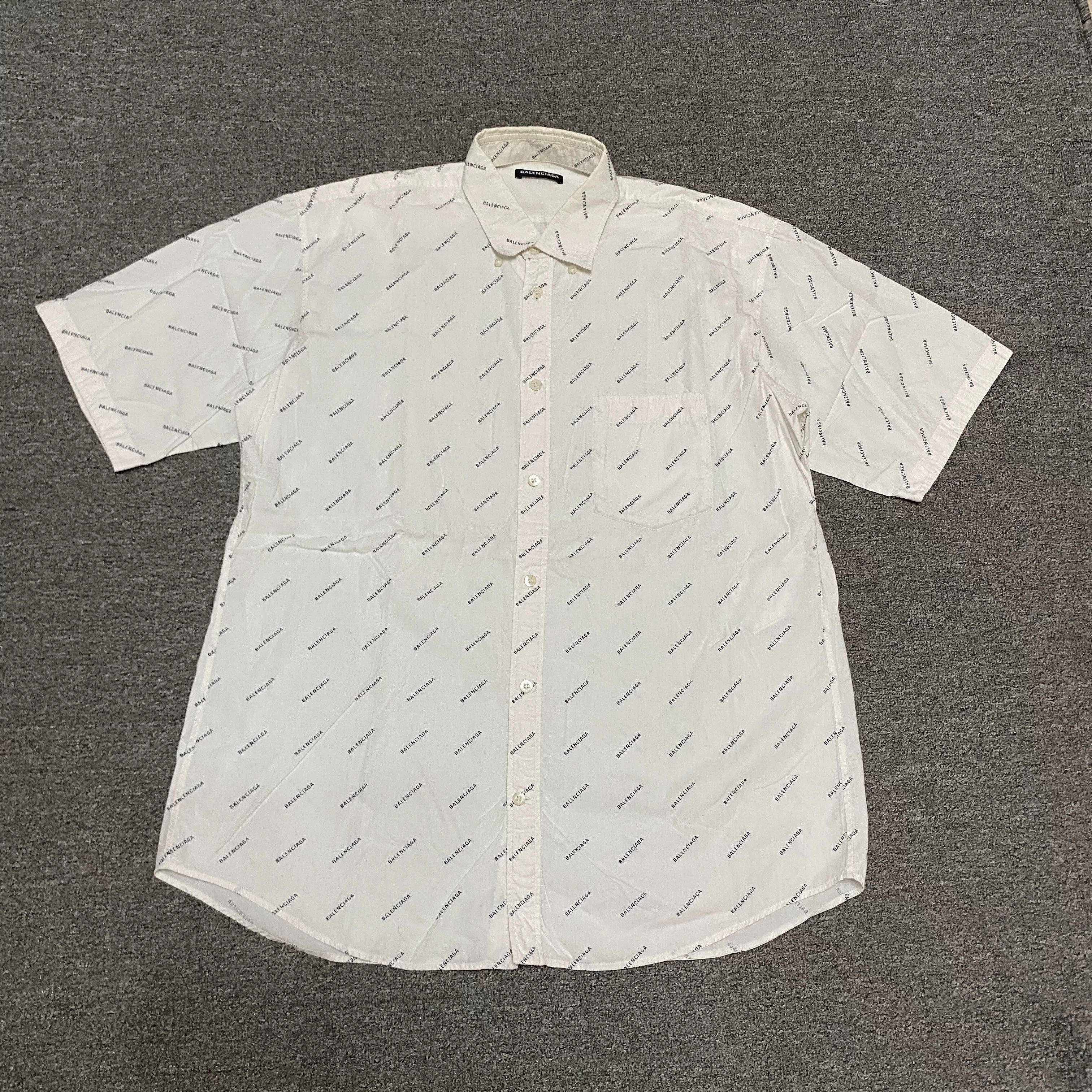 Balenciaga Balenciaga Logo Shirt Size S / US 4 / IT 40 - 1 Thumbnail