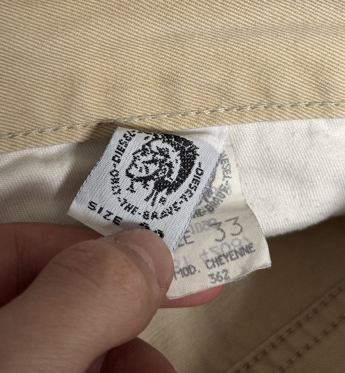Diesel × Vintage Vintage Diesel Beige Denim Pants Avantgarde Size US 33 - 10 Thumbnail