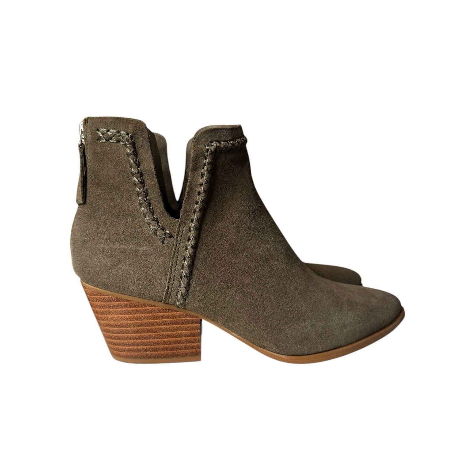 Dolce Vita Dolce Vita NEW Dylan Olive Green Suede Pointed Booties Size US 9 / IT 39 - 2 Thumbnail